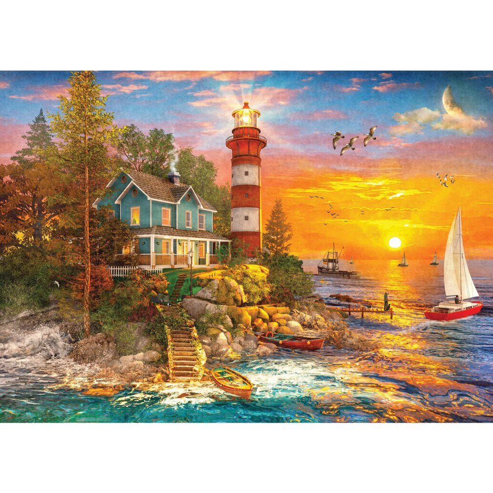 GIBSONS Puzzle GIBSONS Island Leuchtturm Puzzle 500 Teile, Puzzleteile