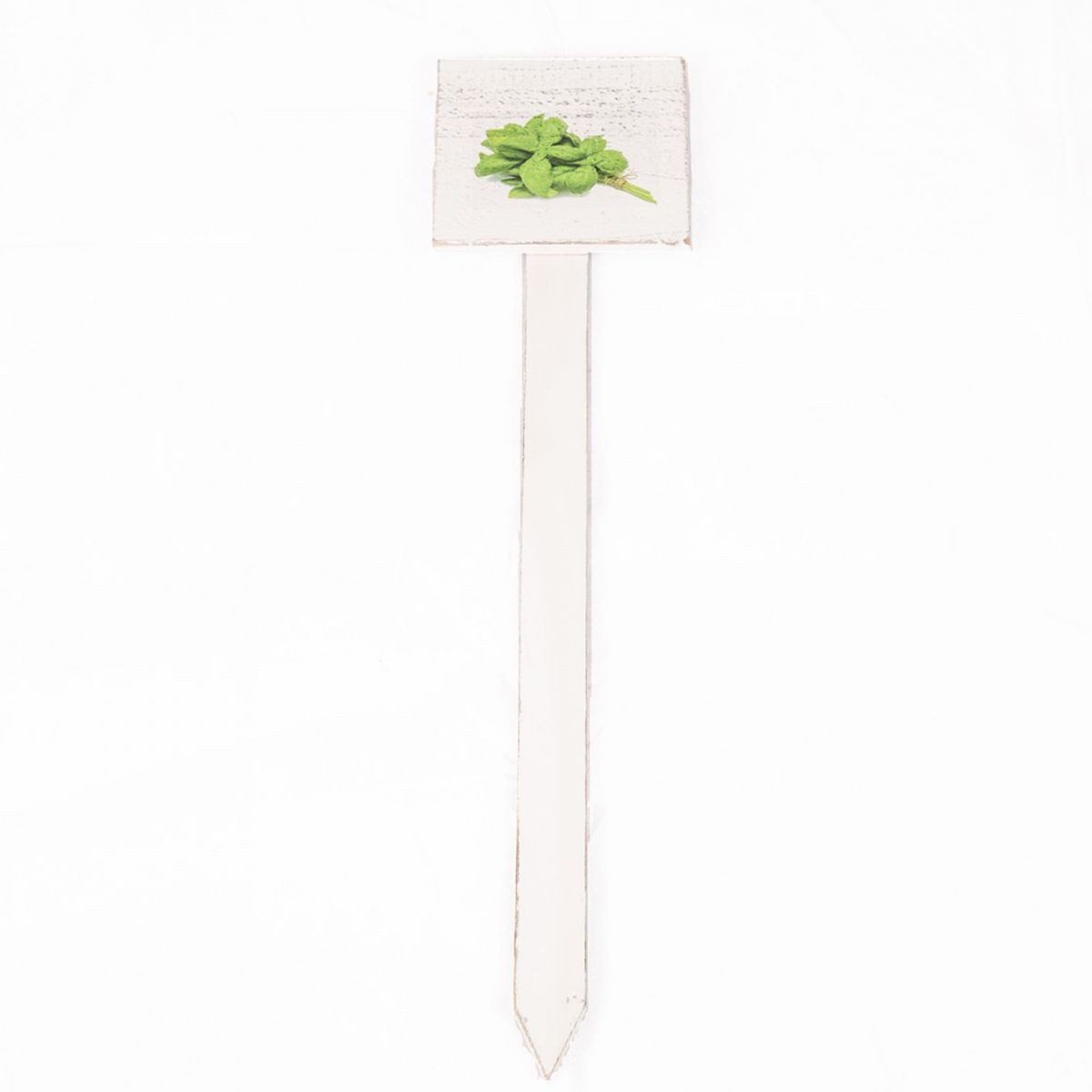 Marabellas Shop Gartenstecker Kräuterstecker Pflanzenschild ca. 13 x 13 x 58 cm Holz Pflanzschild
