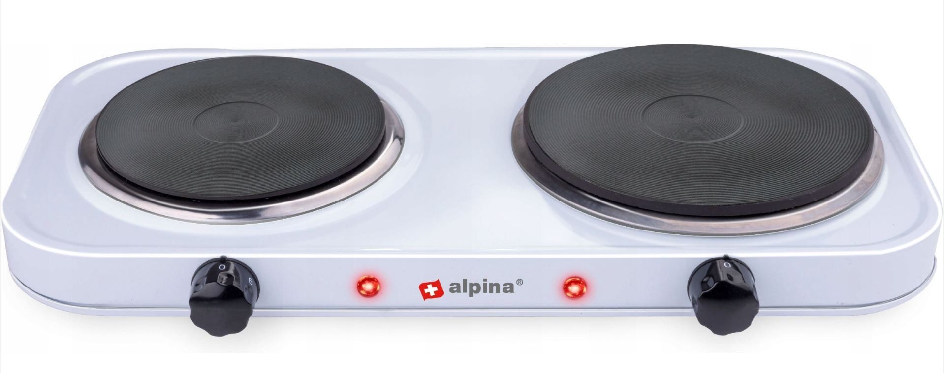 *Alpina* Doppelkochplatte, 2500 W, einzeln regulierbar