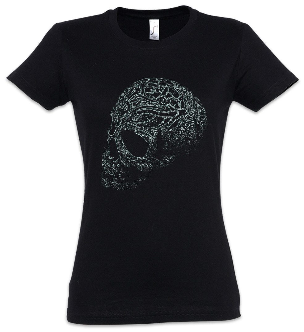 Urban Backwoods Print-Shirt Ornament Skull I Damen T-Shirt Schädel Dead Dea günstig online kaufen