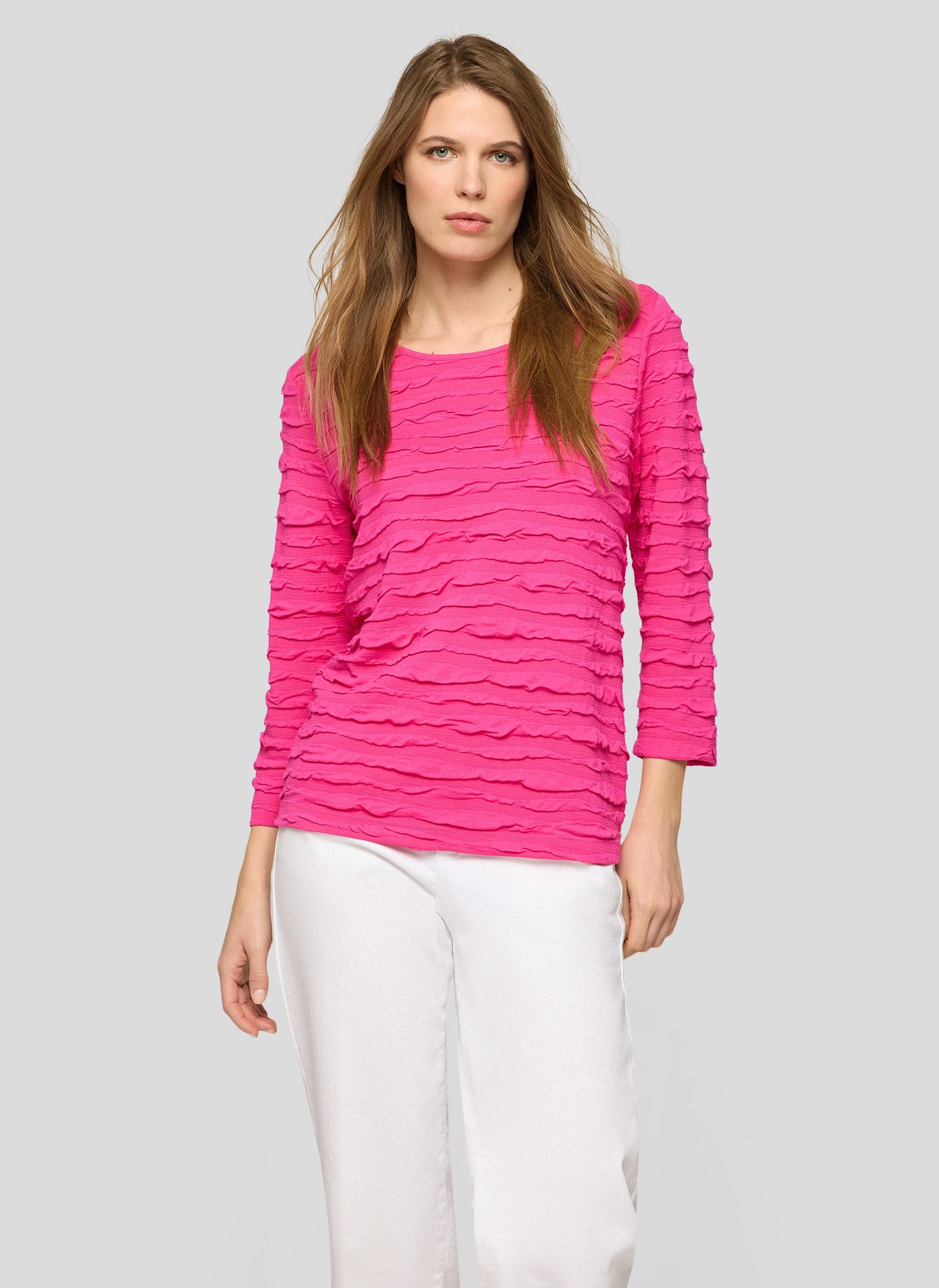 Rabe 3/4-Arm-Shirt mit Struktur Muster günstig online kaufen