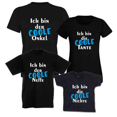 G-graphics T-Shirt Coole Tante, Cooler Onkel, Coole Nichte & Cooler Neffe Tante, Onkel & Kind-Set zum selbst zusammenstellen, mit trendigem Frontprint, Aufdruck auf der Vorderseite, Spruch/Sprüche/Print/Motiv, für jung & alt