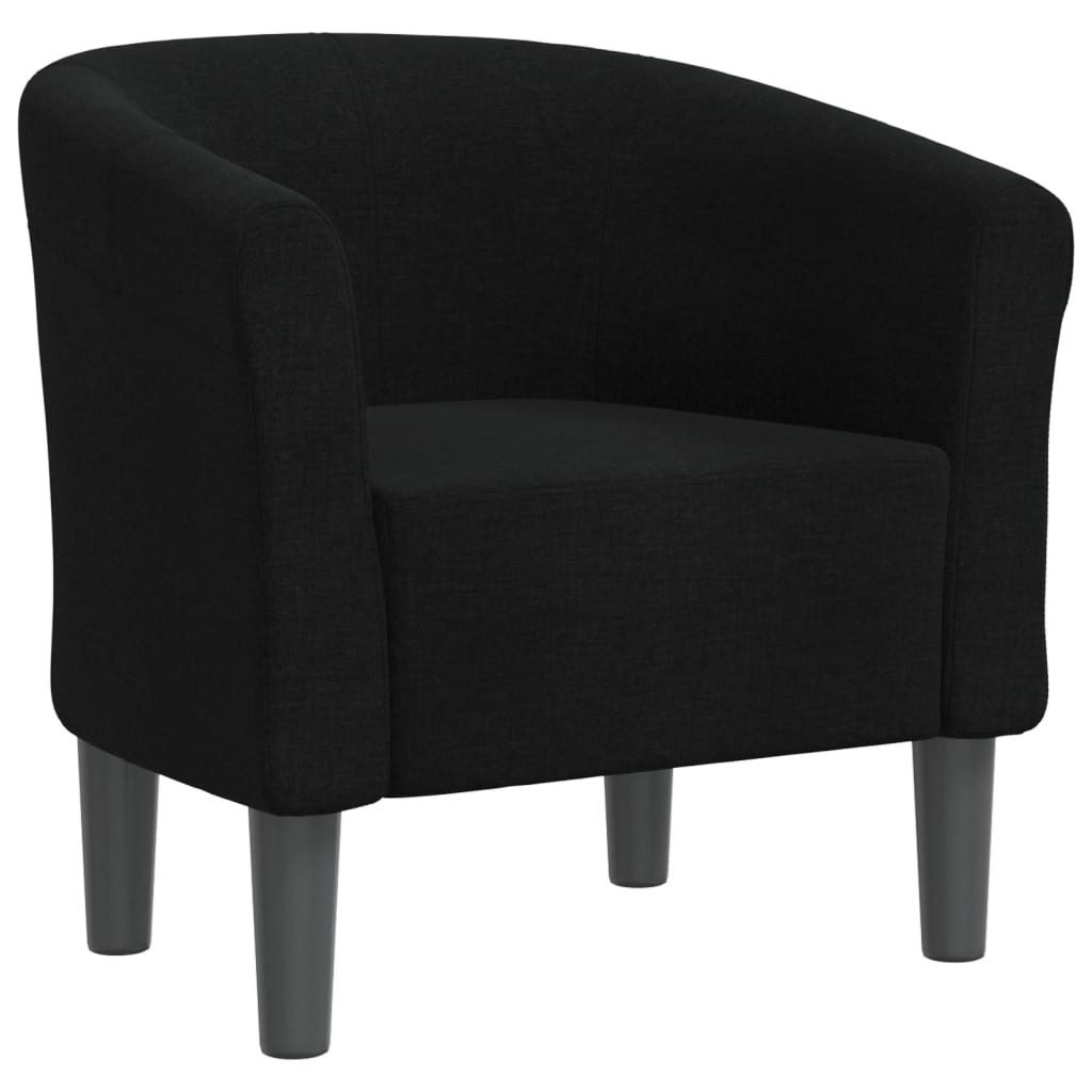 furnicato Cocktailsessel Clubsessel Schwarz Stoff (1-St)