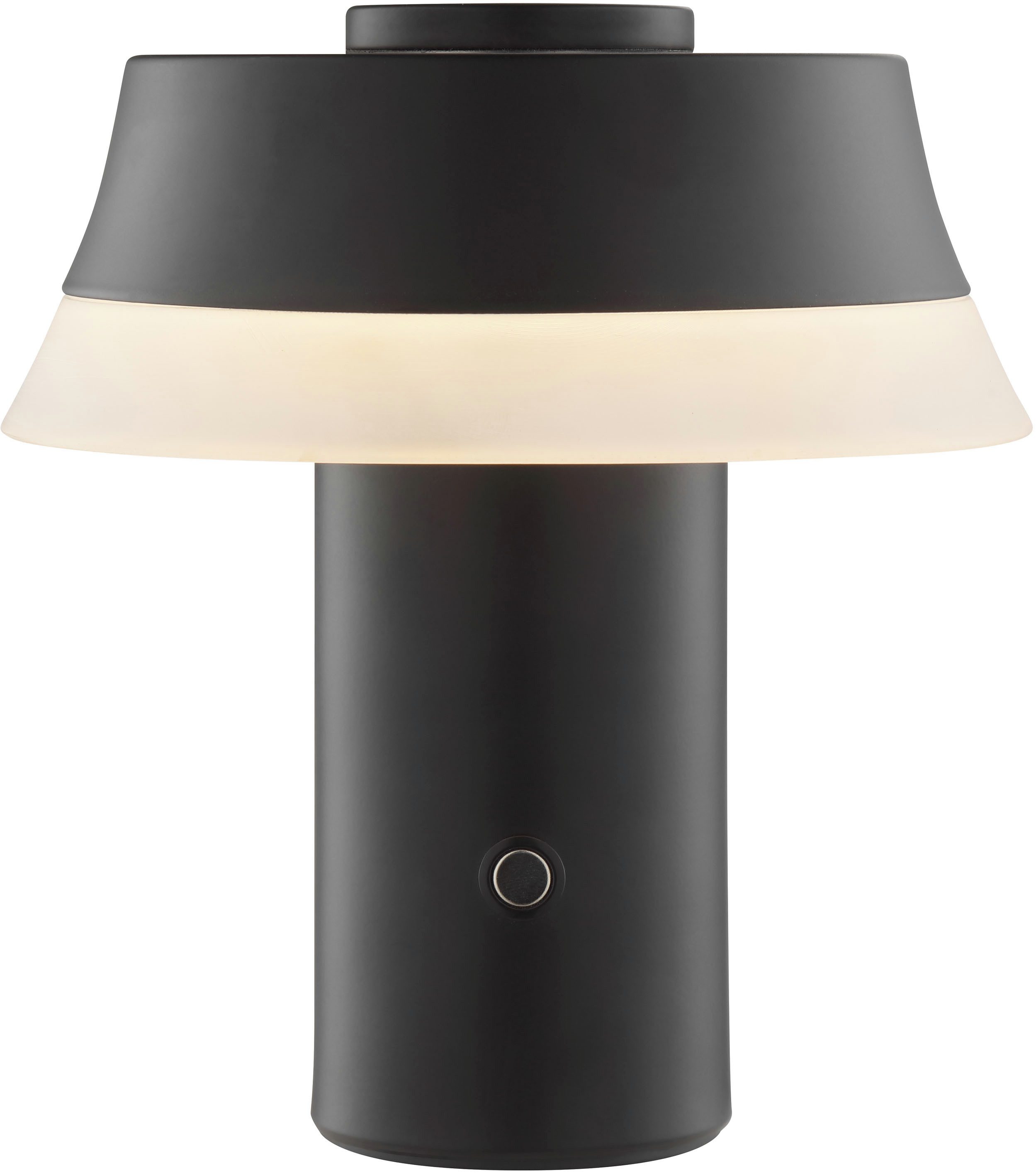 OTTO home LED Tischleuchte Arnett, Dimmfunktion, LED fest integriert, Warmweiß, akkubetrieben, 17 cm, 240 lm, per wireless charging & USB ladbar