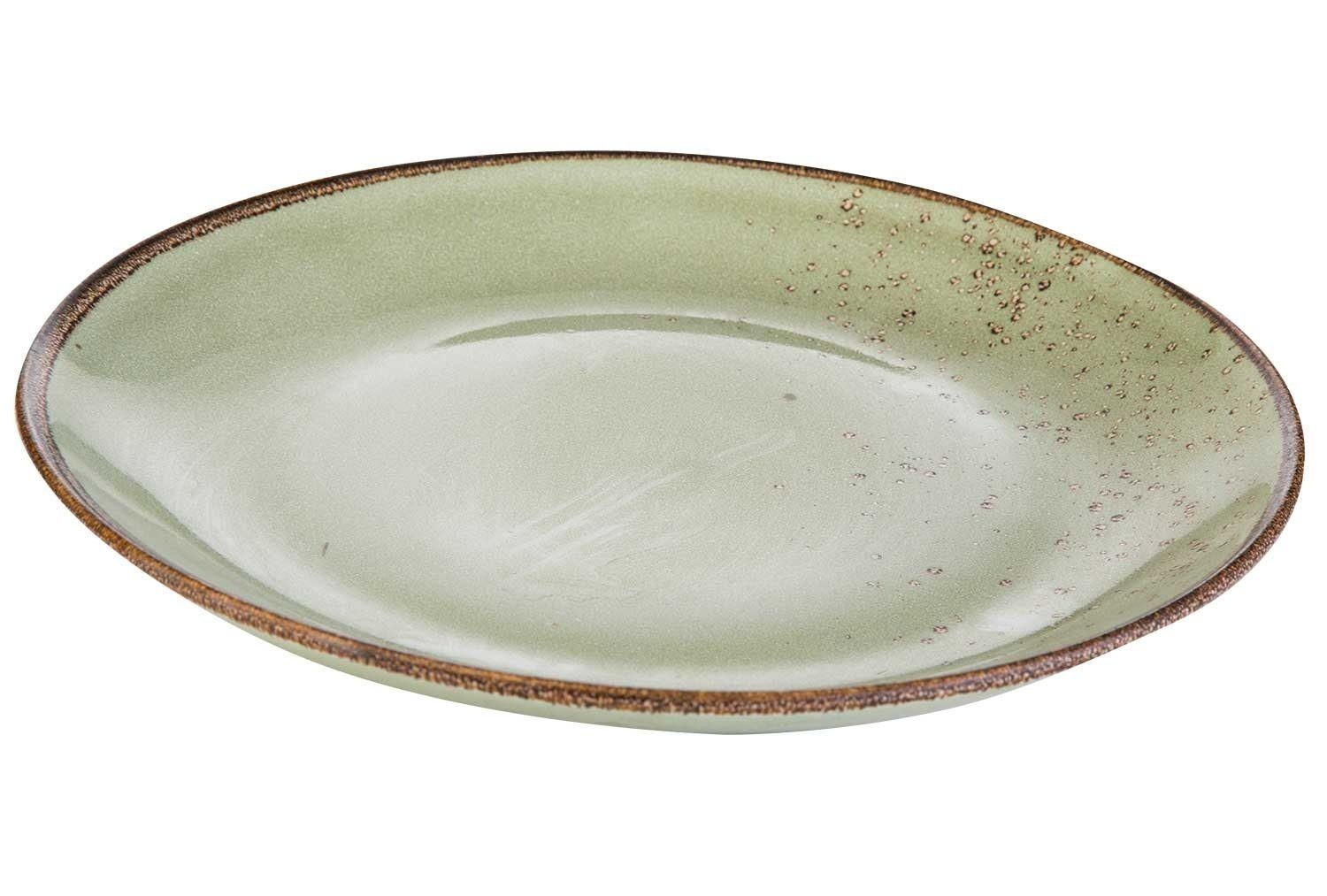 CreaTable Speiseteller NATURE COLLECTION, Speiseteller, Grün, Ø 27 cm