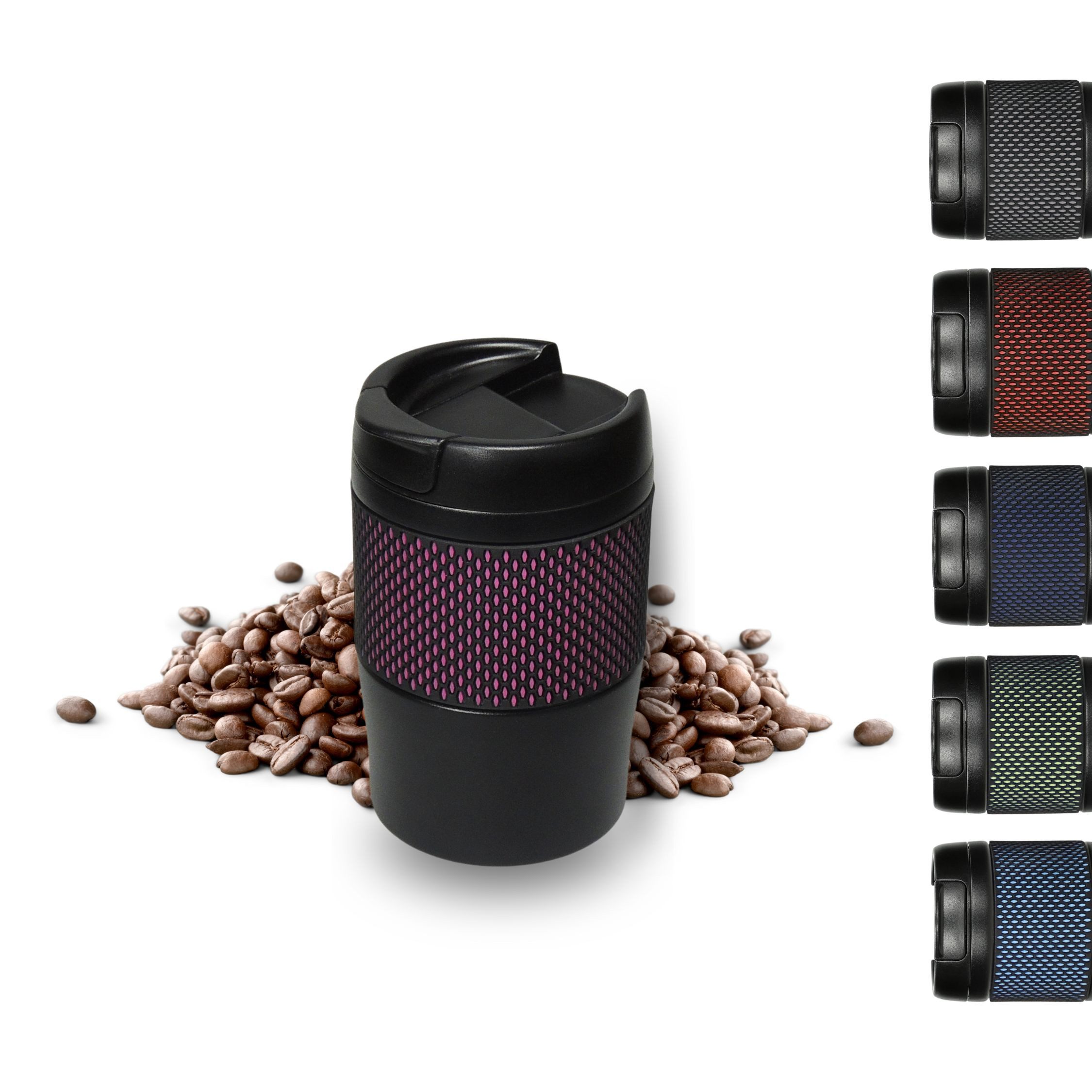 elasto Thermobecher Temptation Kaffeebecher to go Thermo 300ml Becher mit Deckel, Isolierbecher, Teebecher, Termobecher, Coffee to go Becher, coffee mug