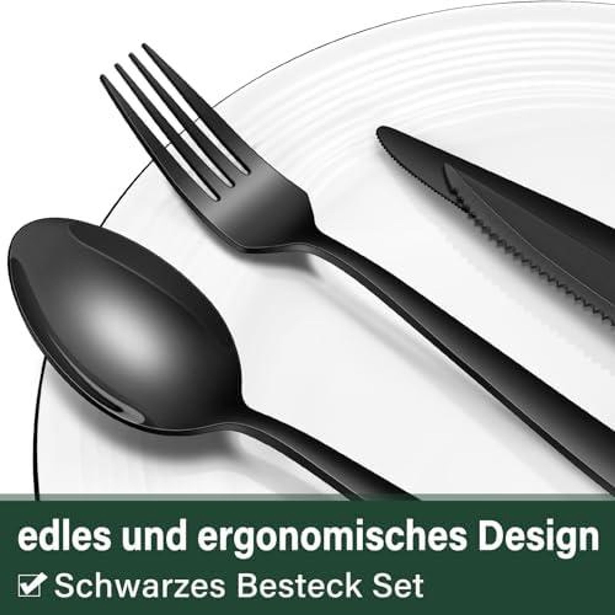 FELIXLEO Besteckhalter Komplettes Set mit Messer Gabel und Löffel für feine Tischkultur, (1-tlg)