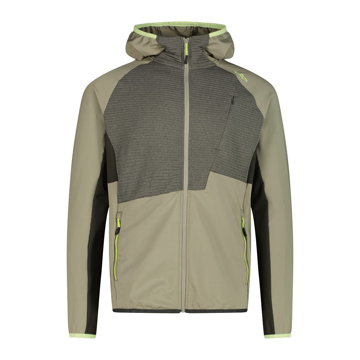 CMP Longsleeve MAN JACKET FIX HOOD SAGE