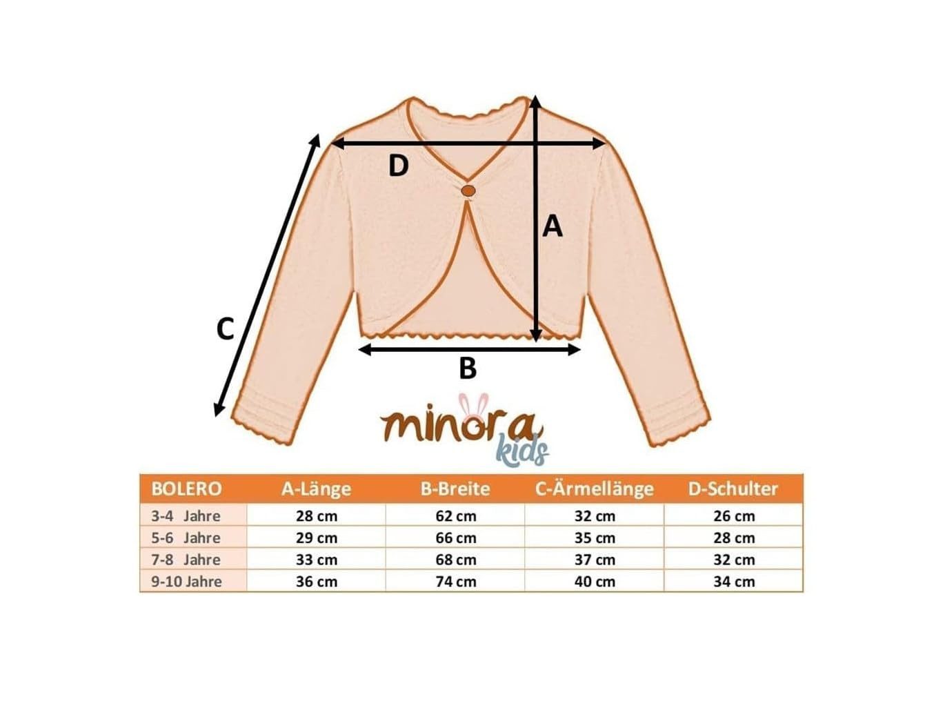 Minora Strickkleid Baby/Kind Bolero Taufweste Strickwaren Mädchen Langarm 3-10 Jahre – Bild 4 von 5