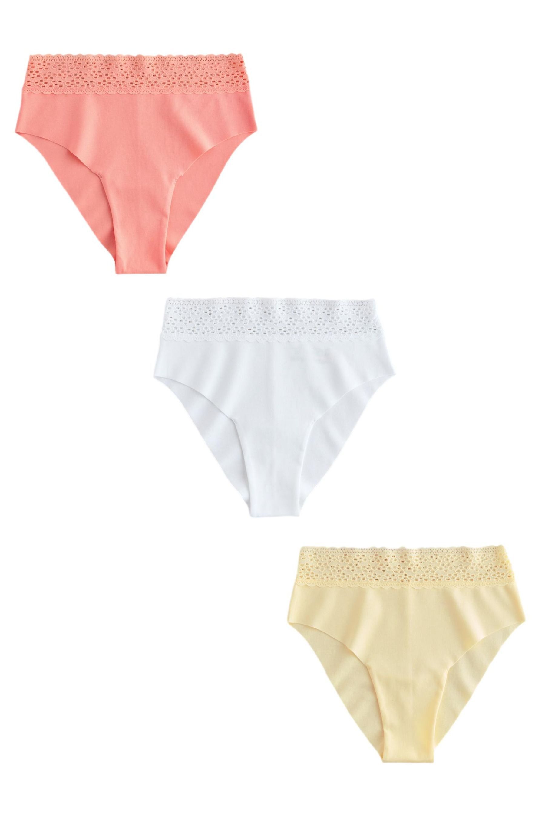 Next Taillenslip 3er-Pack nahtlose Hochbund-Slips mit hohem Bein (3-St)