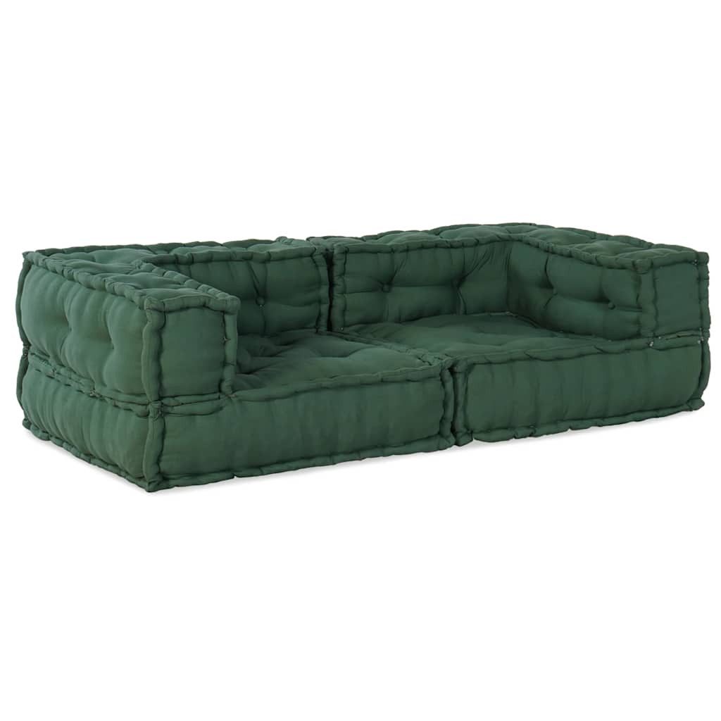 vidaXL Sofa Pouf Modular Sofa Grün günstig online kaufen