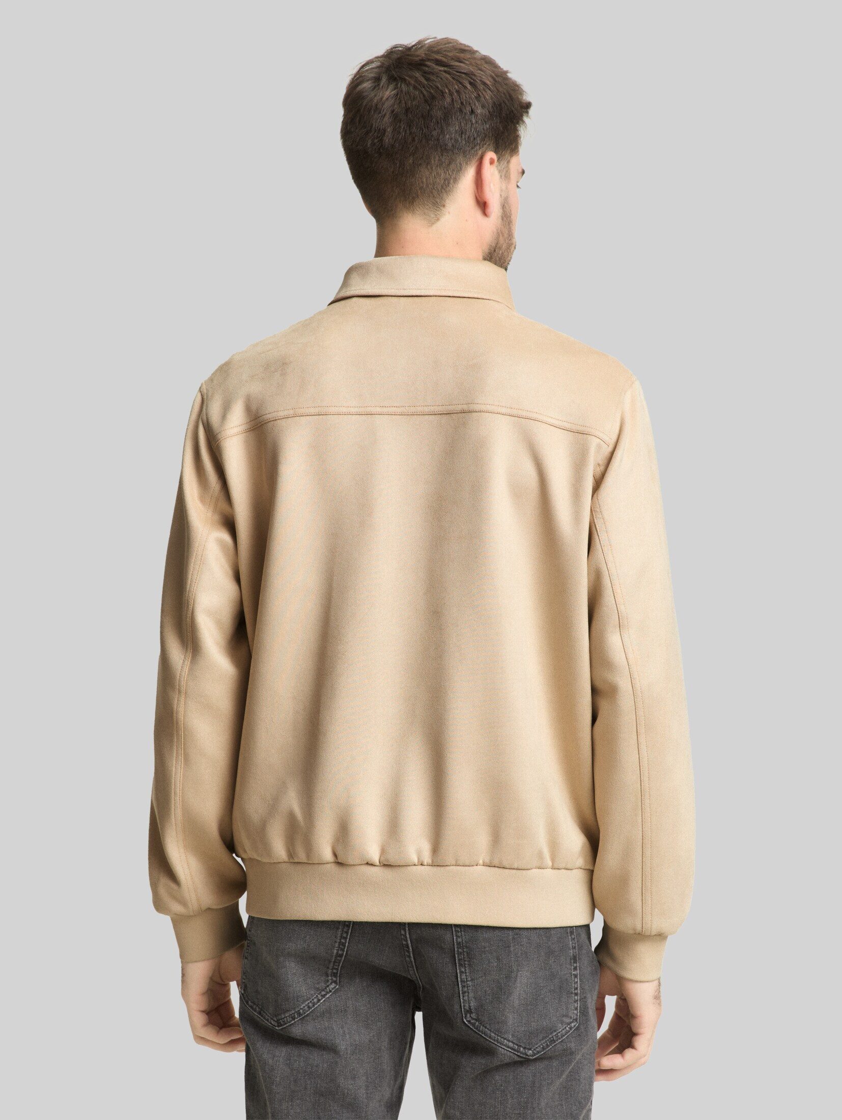 TOM TAILOR Lederimitatjacke Jacken Jacke in Wildleder-Optik