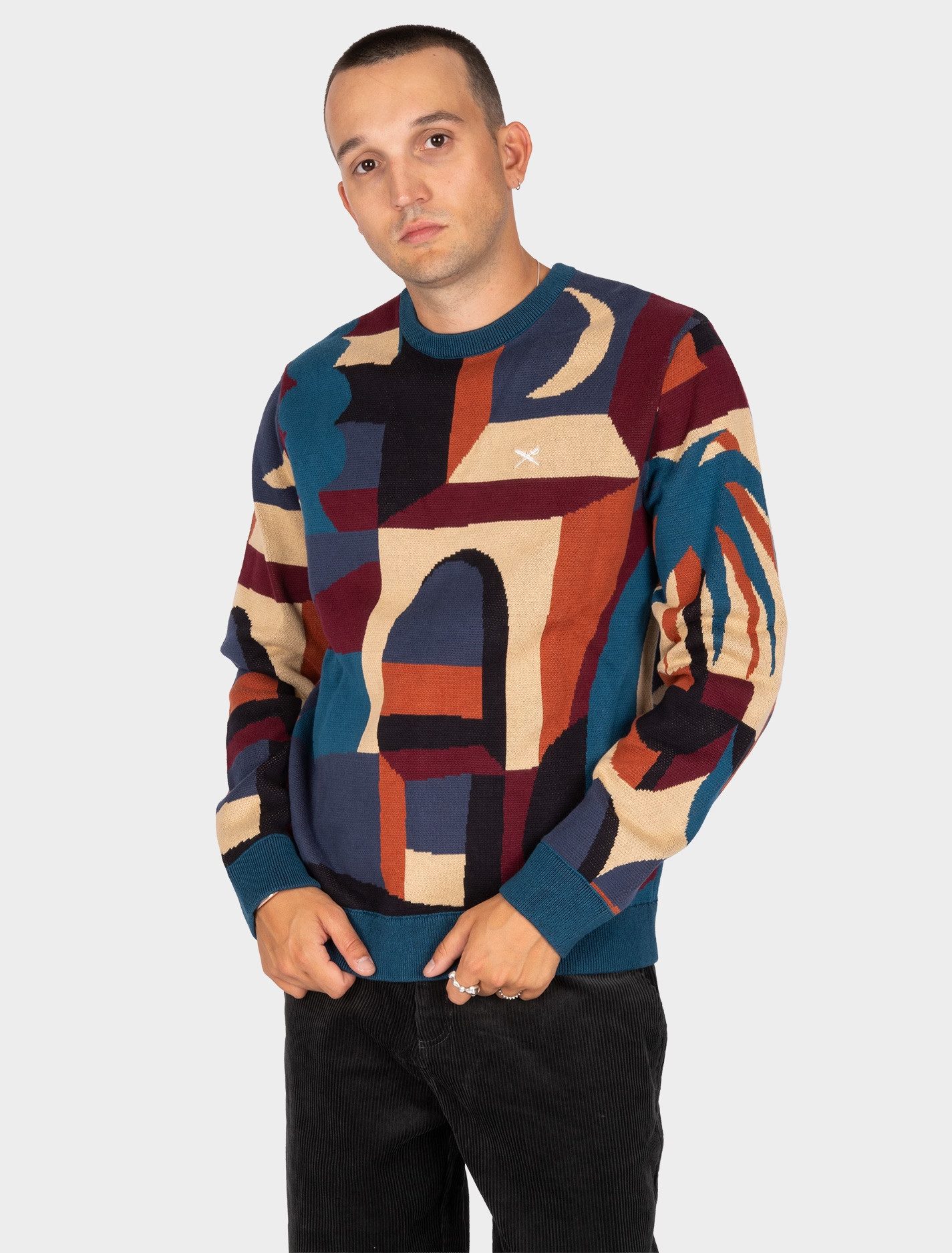 iriedaily Strickpullover modischer Strickpullover aus Baumwolle mit Muster für Herren