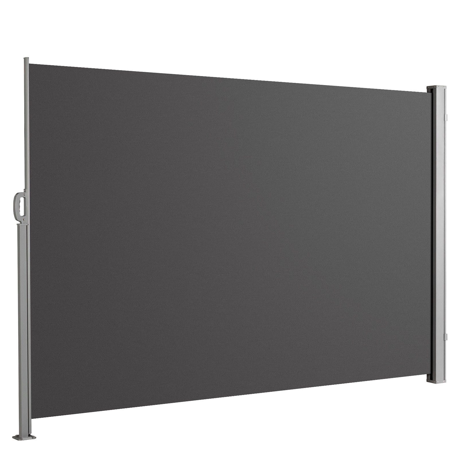 Floordirekt Seitenmarkise aus Aluminium Sichtschutz & Sonnenschutz für Balkon, Terrasse & Garten (140x300 cm) UV-beständig, hohe Stabilität, witterungsbeständig, Bodenbefestigung