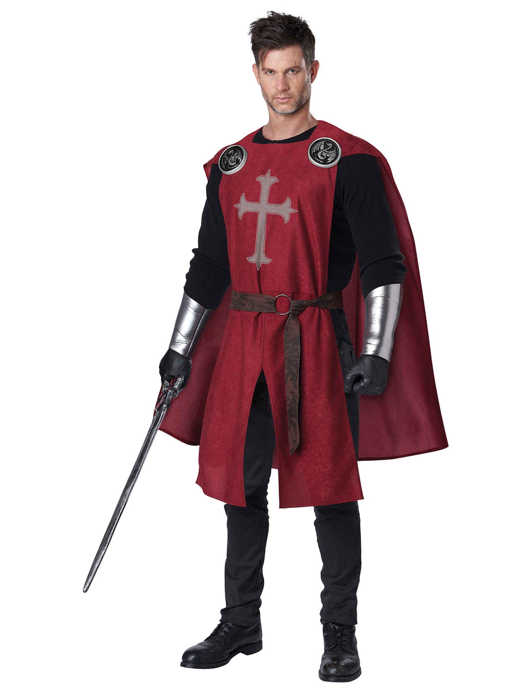 Kostüm Ritter-Kostüm für Herren schwarz-rot