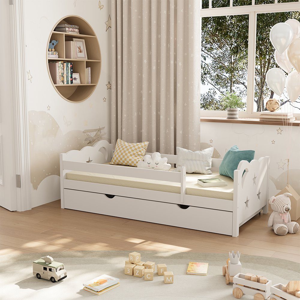 VitaliSpa® Kinderbett Jessica, Weiß/Weiß, 80x160 cm mit Schublade, ohne Mat günstig online kaufen