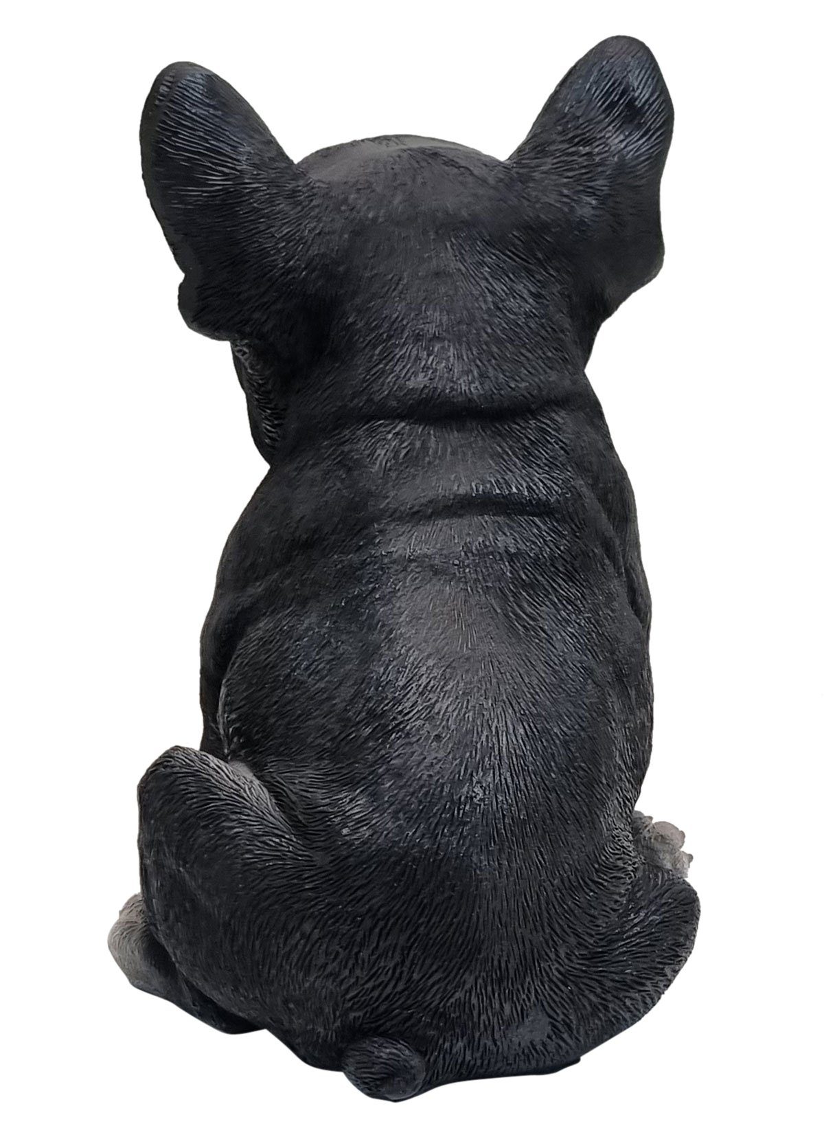 Dekofigur Bulldogge schwarz sitzend Französische Plus Fachhandel
