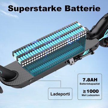 HITWAY E-Scooter 8.5 Zoll Klappbar E-roller 20km/h mit Strassenzulassung (eKFV) 3 Gänge, 400,00 W, 20,00 km/h, APP-Sperrfunktion