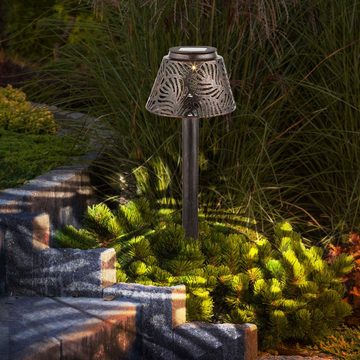 Globo LED Solarleuchte, LED-Leuchtmittel fest verbaut, LED Solar Lampe Garten Weg Steck Tisch Leuchte Terrassen