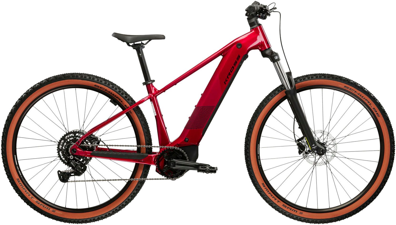 Kross E-Bike Mountainbike Influx Hybrid 2.0 16,7Ah / 600 Wh 29 Zoll rot 9 Gänge 2026, 9 Gang Shimano CUES U4000 Schaltwerk, Kettenschaltung, Mittelmotor, 600 Wh
