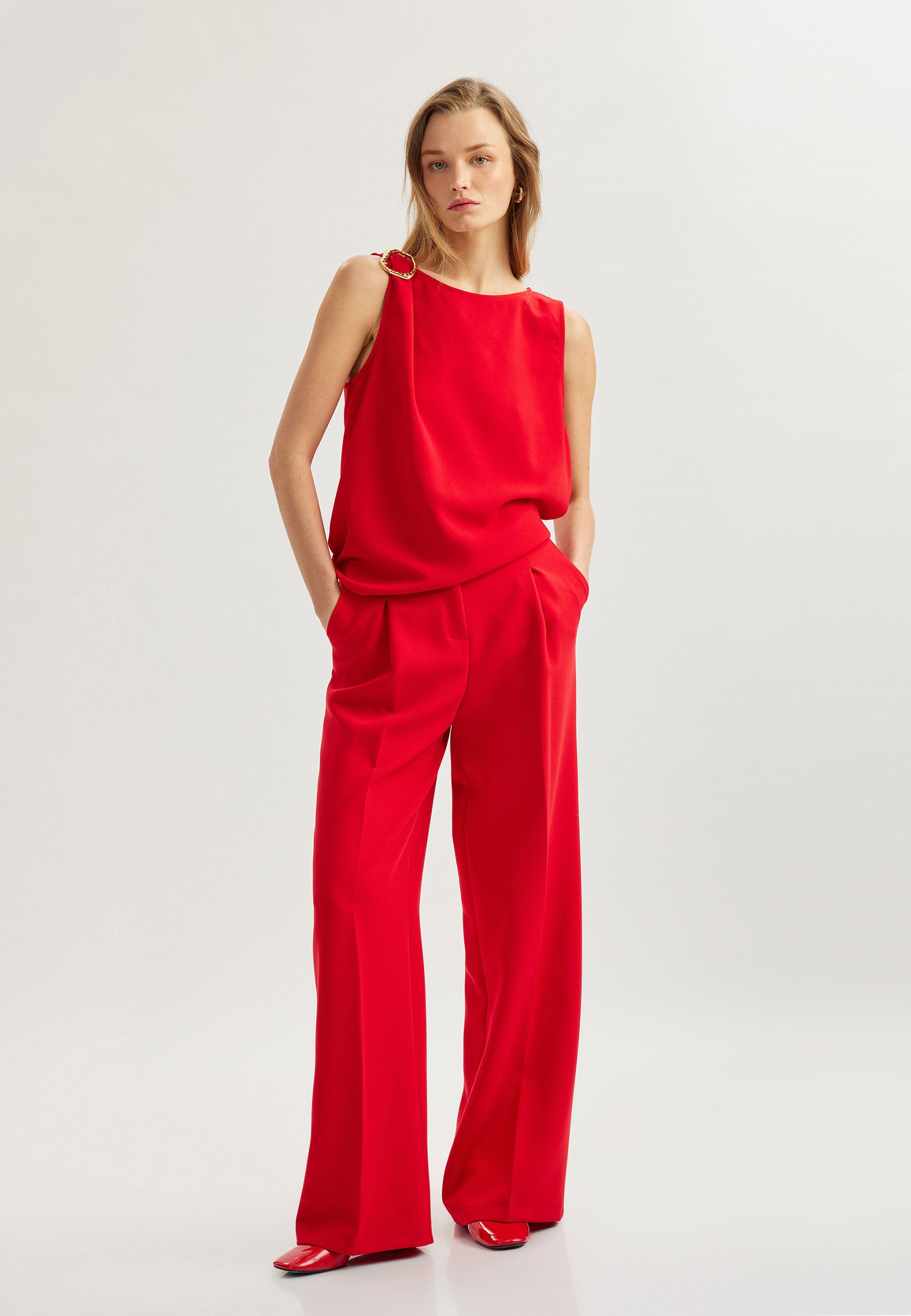 Koton Kurzarmbluse Ärmellos Rundhalsausschnitt Kurzarmbluse günstig online kaufen