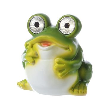 MARELIDA LED Dekofigur LED Solar Frosch OLLI Gartenfigur Tierfigur Solarleuchte Dekoleuchte, LED Classic, warmweiß (2100K bis 3000K)