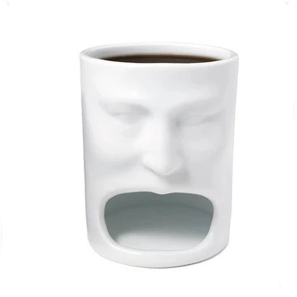 Invanter Tasse Tasse Kuchen Essen Tasse Gesicht Keramik Kaffeetasse Gesicht Kekstasse