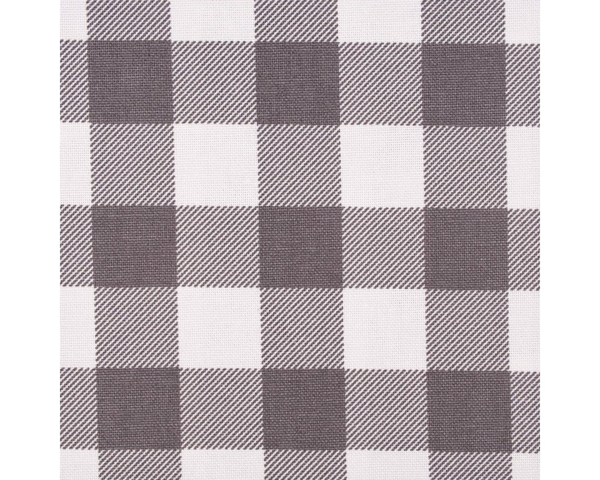 Thumbnail - SCHÖNER LEBEN. Stoff Canvas Baumwollstoff Waterproof Check Karo grau weiß 1,40m, abwaschbar