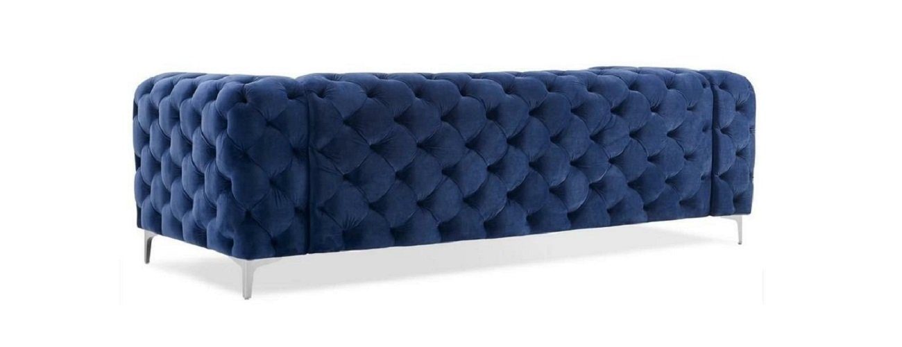 Europe Chesterfield-Sofa Luxus Modernes in Blau Neu, Dreisitzer Made Textil JVmoebel Chesterfield Design