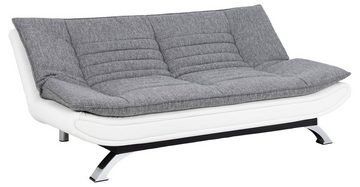 ebuy24 Schlafsofa Fanny Schlafsofa in hellgrau und weissen Design.