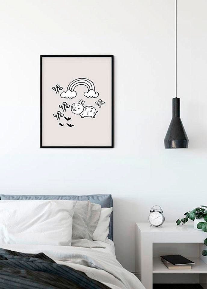 Komar Poster Scribble Bunny, (1 Kinderzimmer, Wohnzimmer Tiere Schlafzimmer, St)
