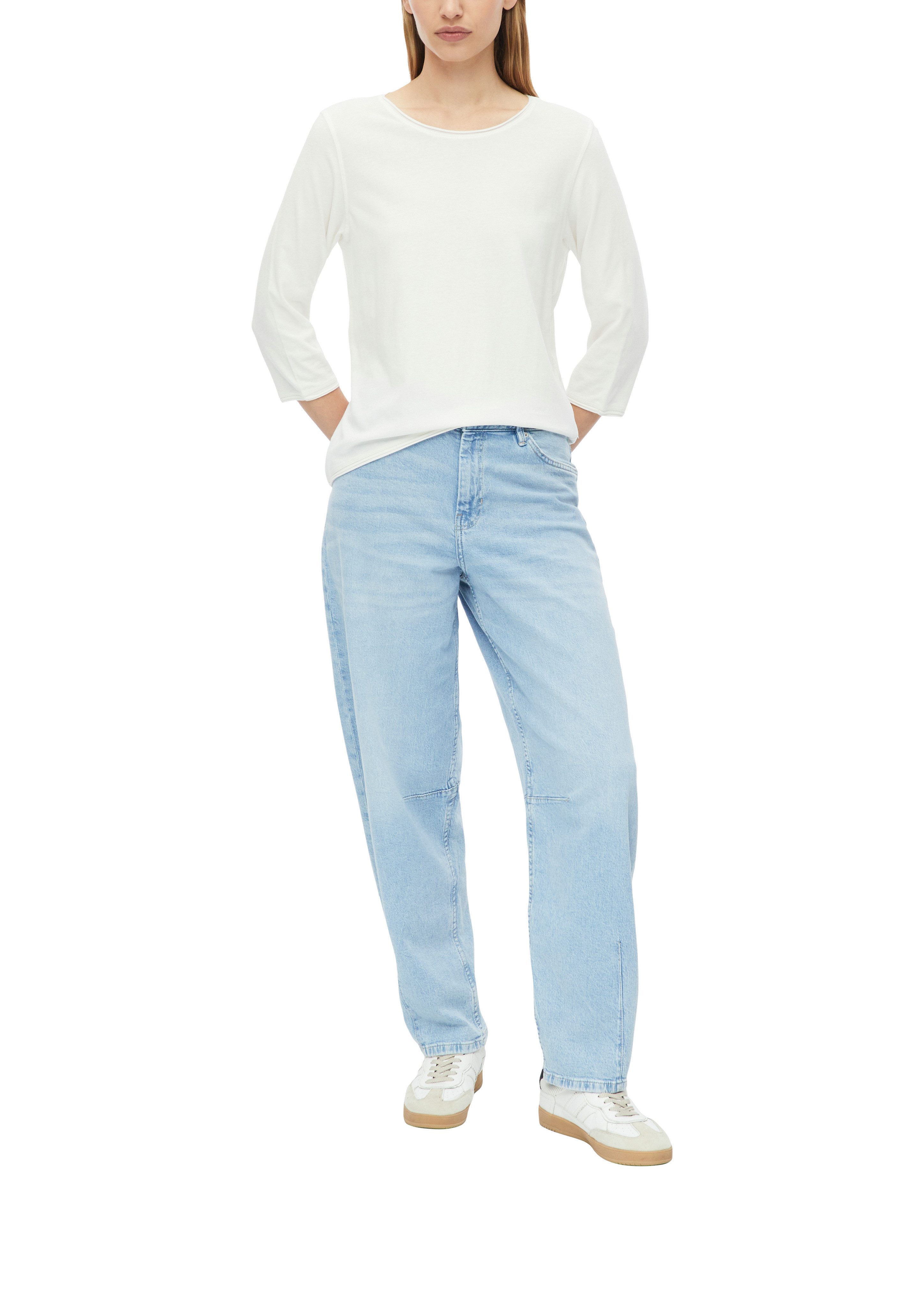 s.Oliver Rundhalsshirt 7/8-Arm Sommershirt mit Rundhals – Bild 2 von 4
