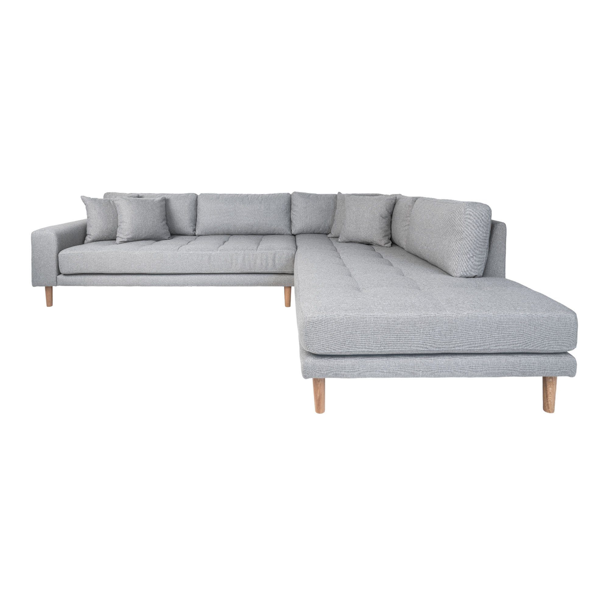 ebuy24 Sofa Lido Ecksofa rechtgewendet hellgrau., 1 Teile