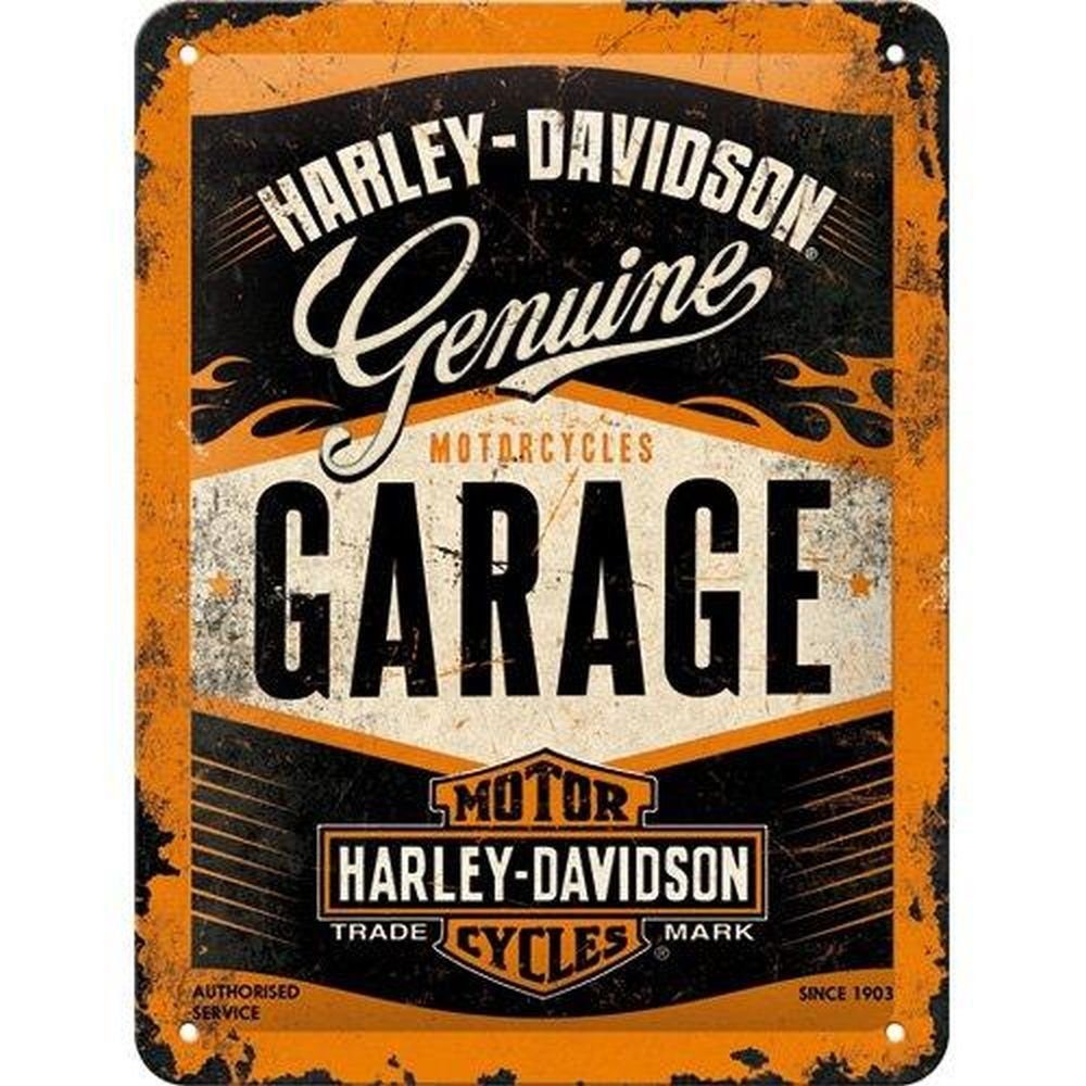 Nostalgic-Art Metallschild Blechschild 15x20 cm - Harley-Davidson - Garage günstig online kaufen