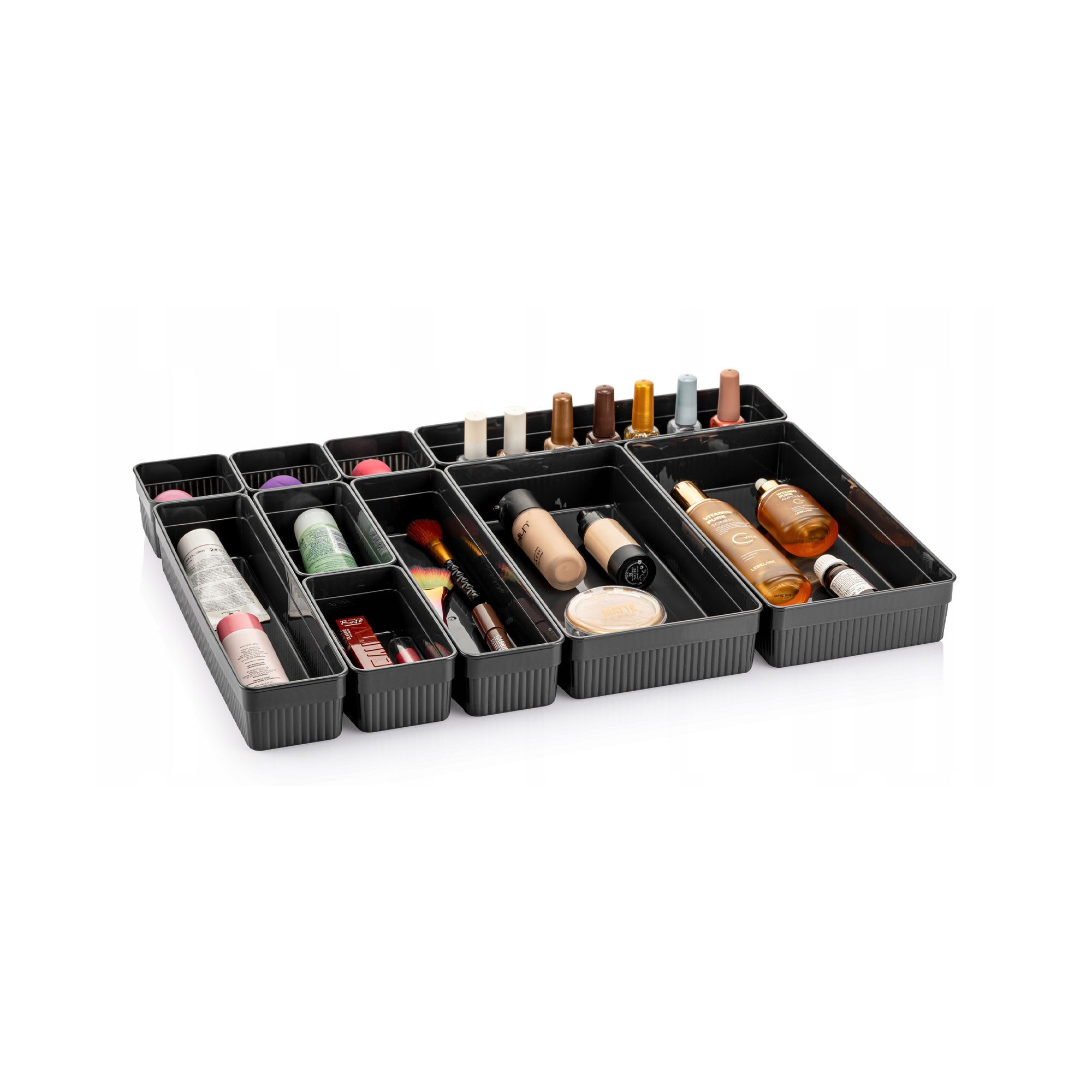 CRALEX Badorganizer CRALEX Nero Schubladenblock Organizer 10er Set transparent