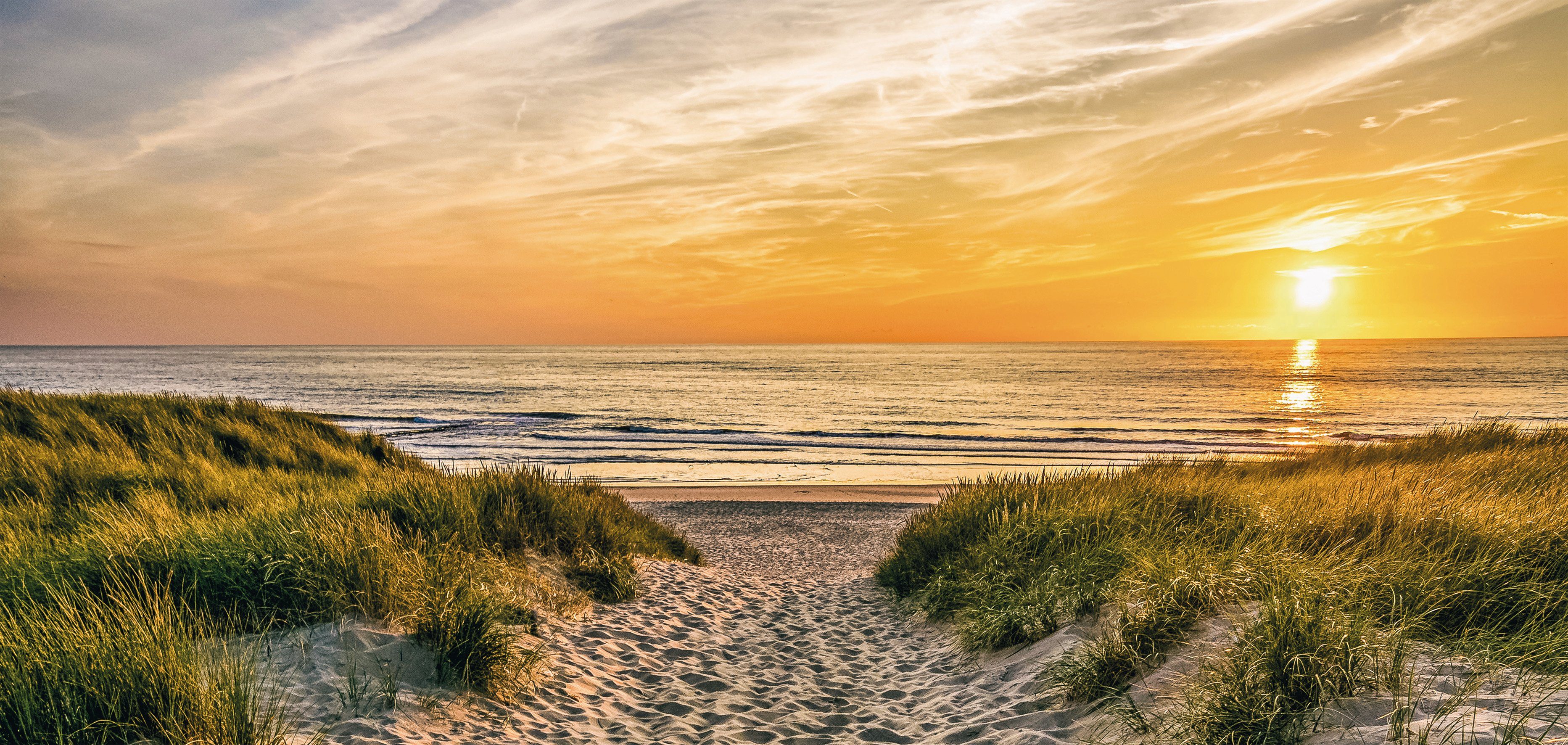 Bönninghoff Leinwandbild, Sonnenuntergang, Strand (1 St), BxH: 70x33 cm