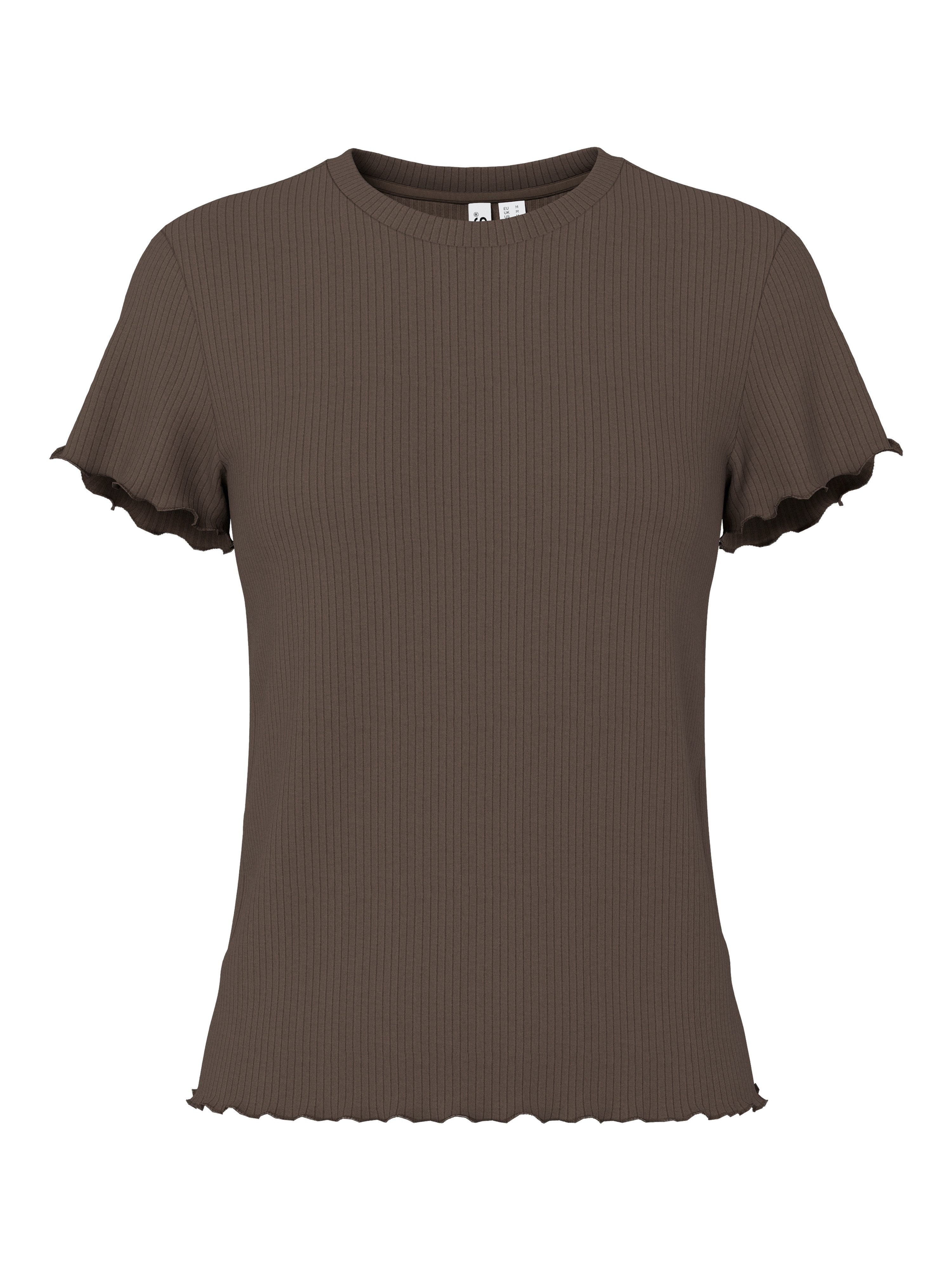 pieces Kurzarmshirt PCNICCA SS O-NECK TOP KAC BFD Viskosemischung, slim fit – Bild 4 von 5