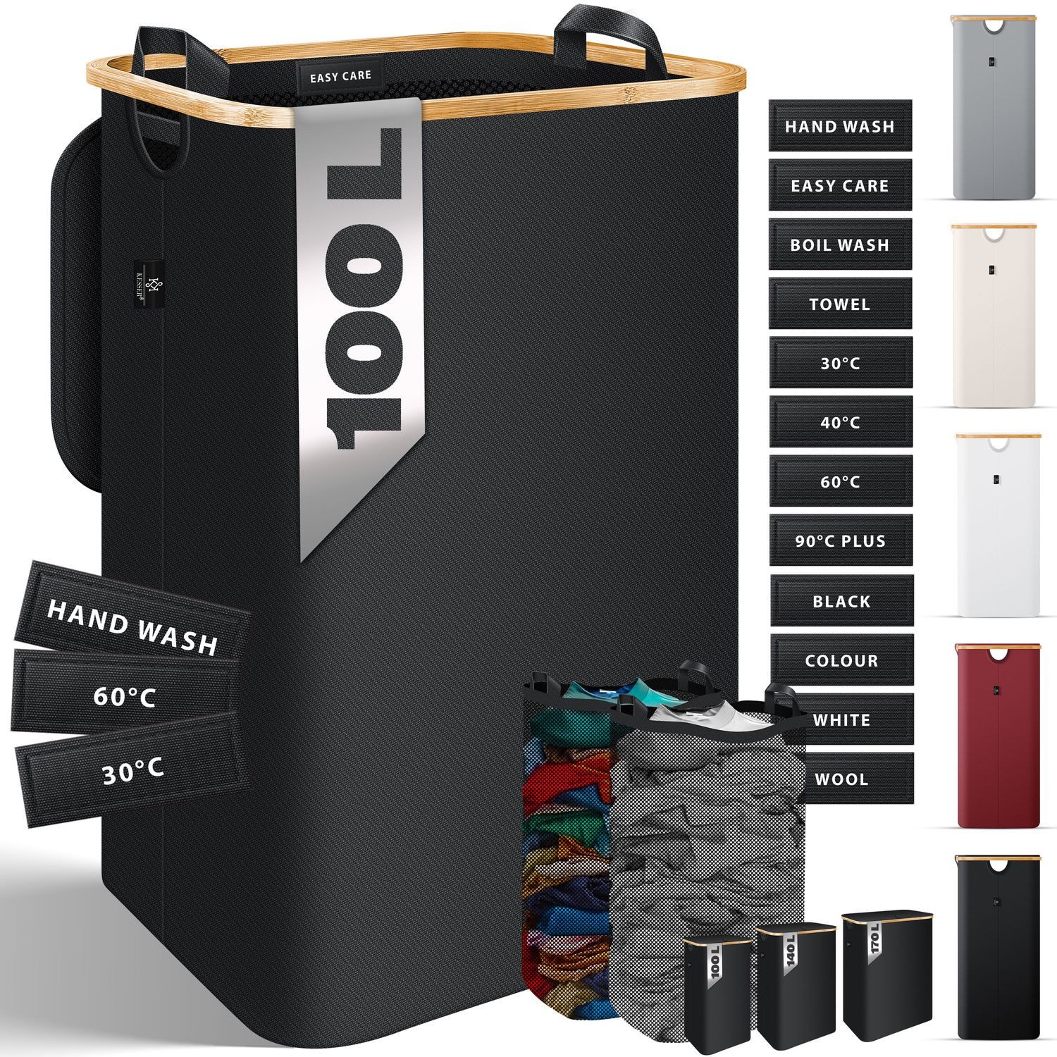 KESSER Wäschekorb, mit Deckel faltbar Wäschebox Wäschetruhe Wäschetonne günstig online kaufen