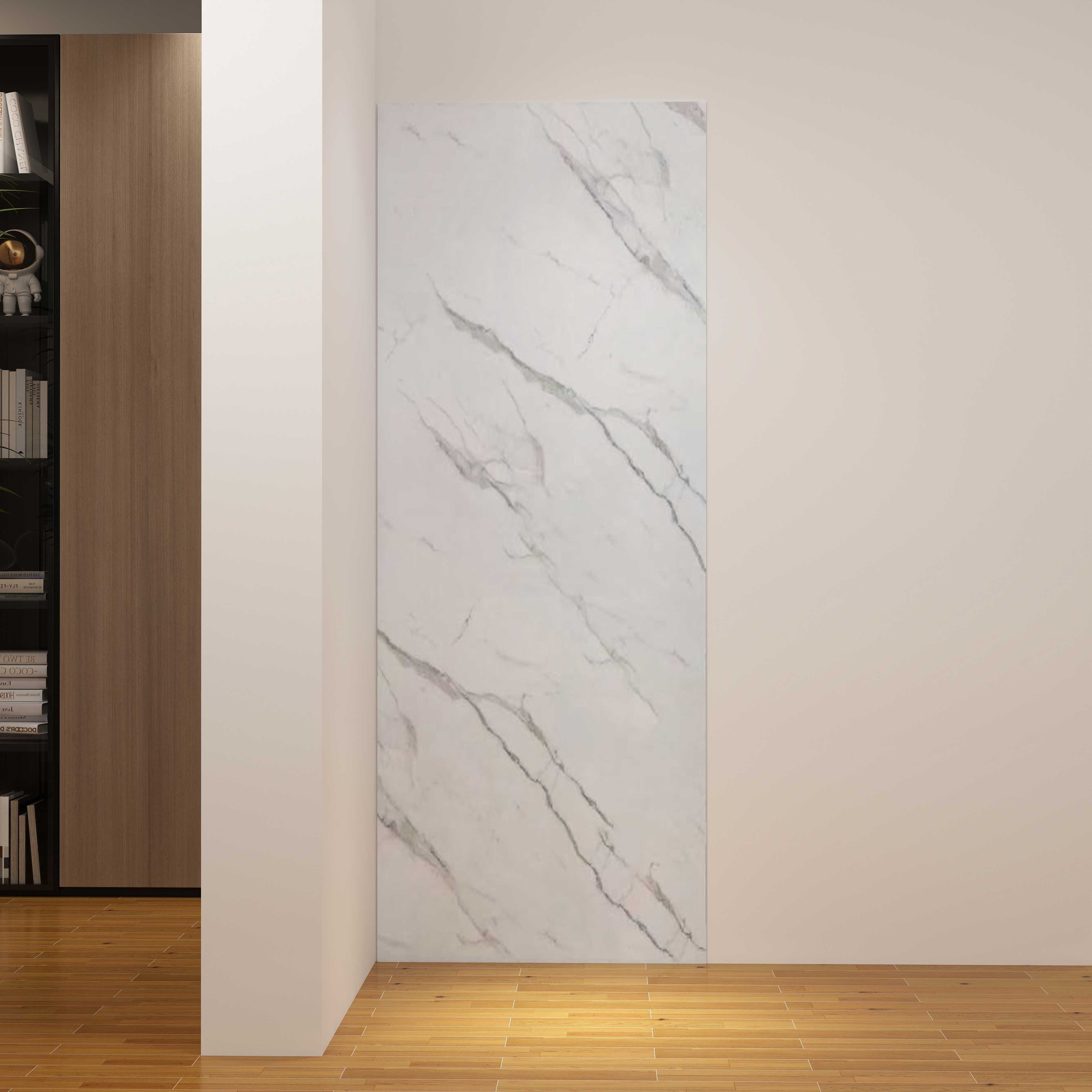 duschspa Duschrückwand 3mm mit weißem Steinmuster PE-Aluminium Duschwandpan günstig online kaufen