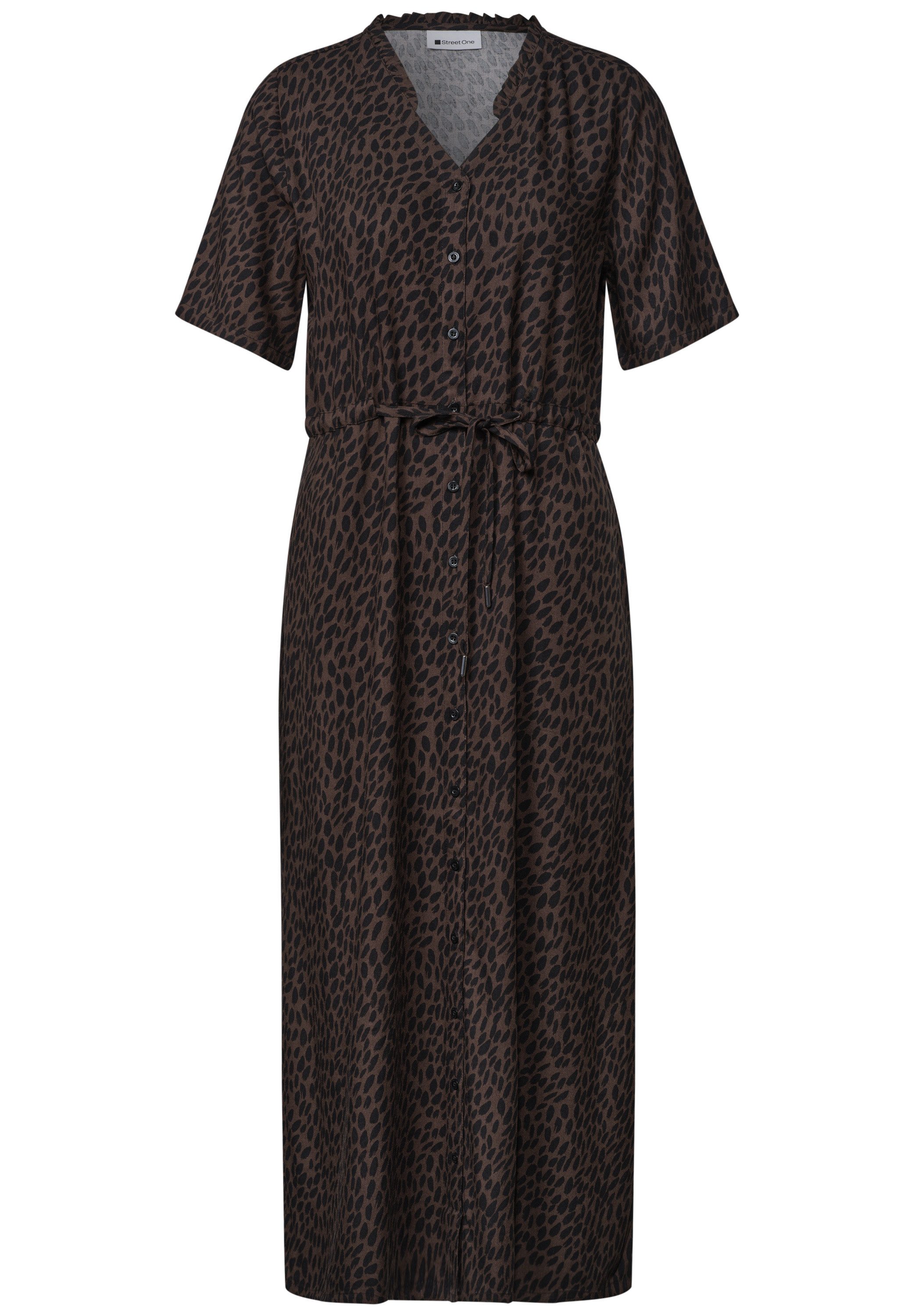 STREET ONE Midikleid mit Animal Print-Mix