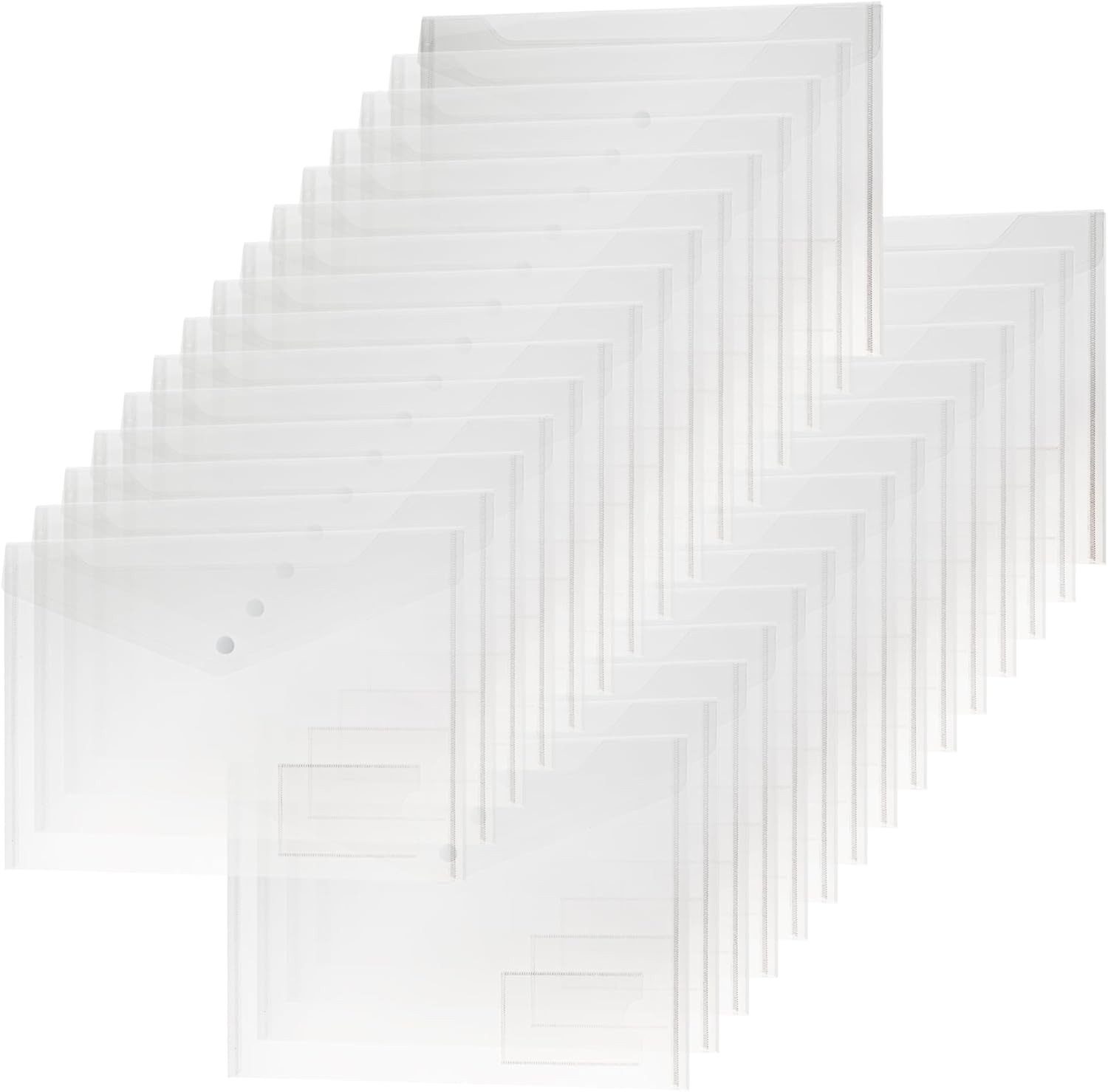 H&S Konferenzmappe H&S 30er Dokumentenmappe A4 transparent mit Druckknopf