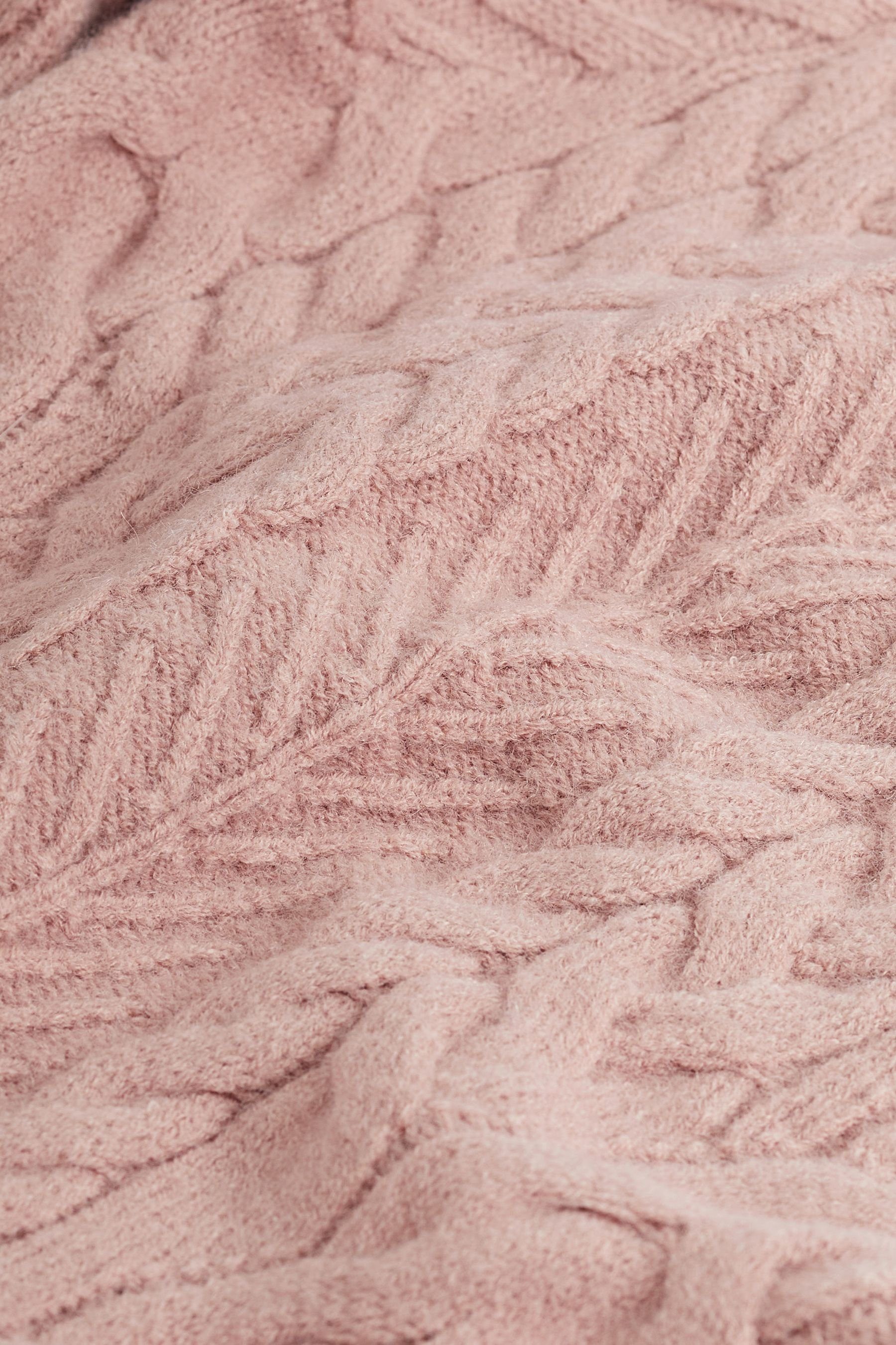 Pink mit (1-tlg) Blush Zopfmuster Next One-Shoulder-Pullover Carmenpullover