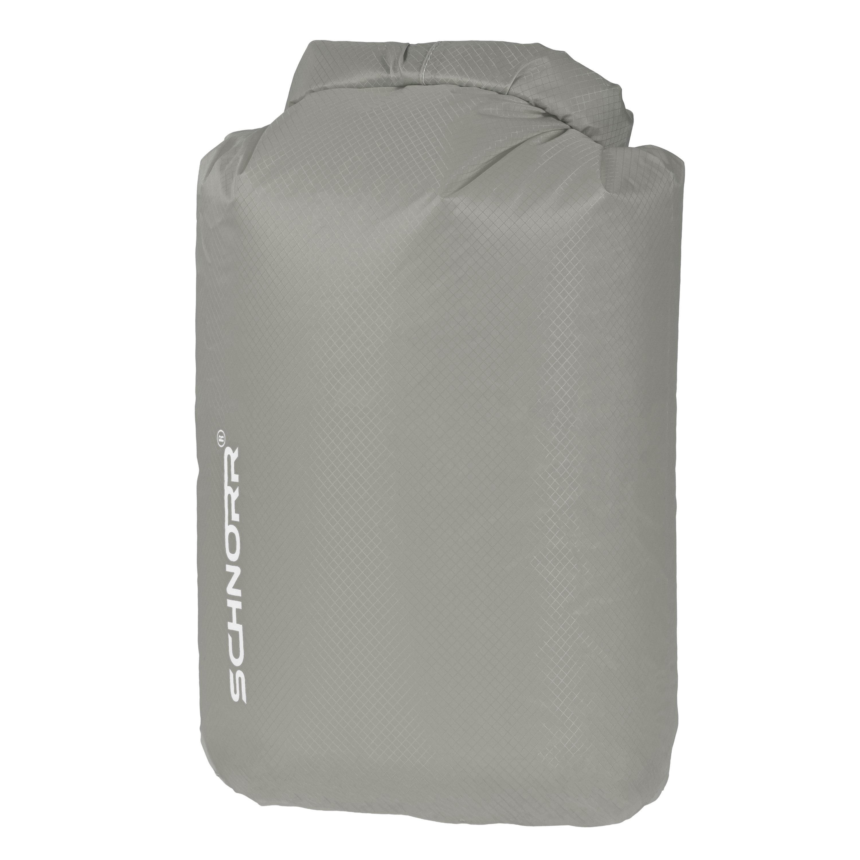 SCHNORR Rucksack Drybag 5L Grau ultraleicht 45g, wasserdichter Packbeutel 20D Nylon