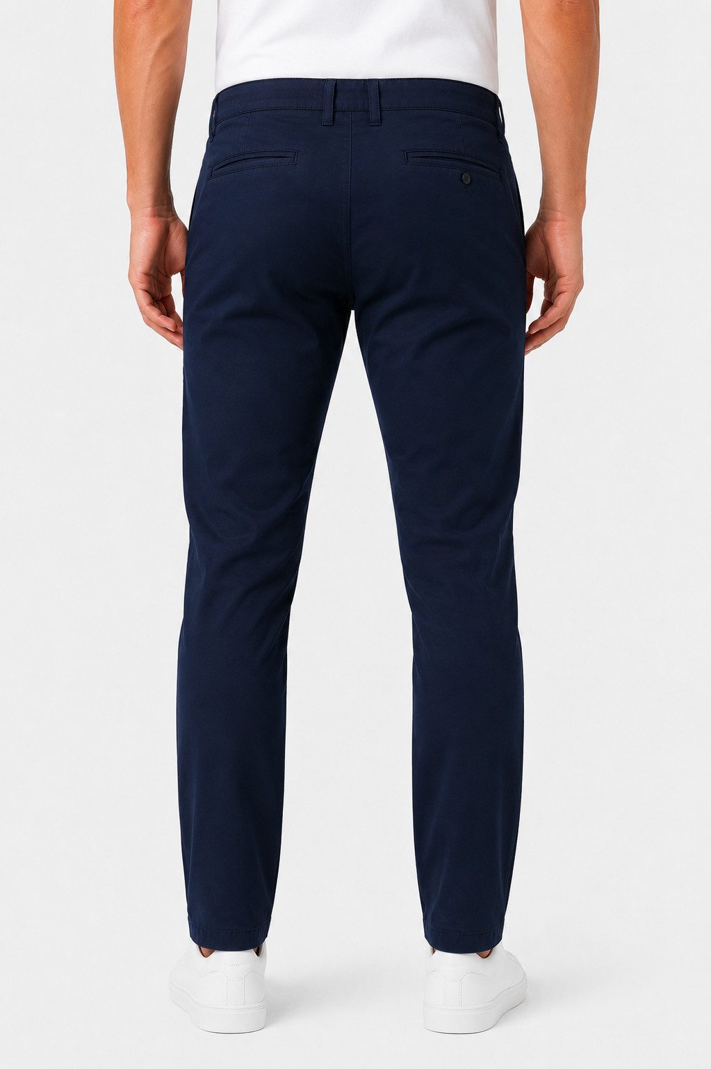 D'MARO Chinohose Herren, Chino Hosen Herren mit Stretch, Modern Fit Hose abgesteppte Kante