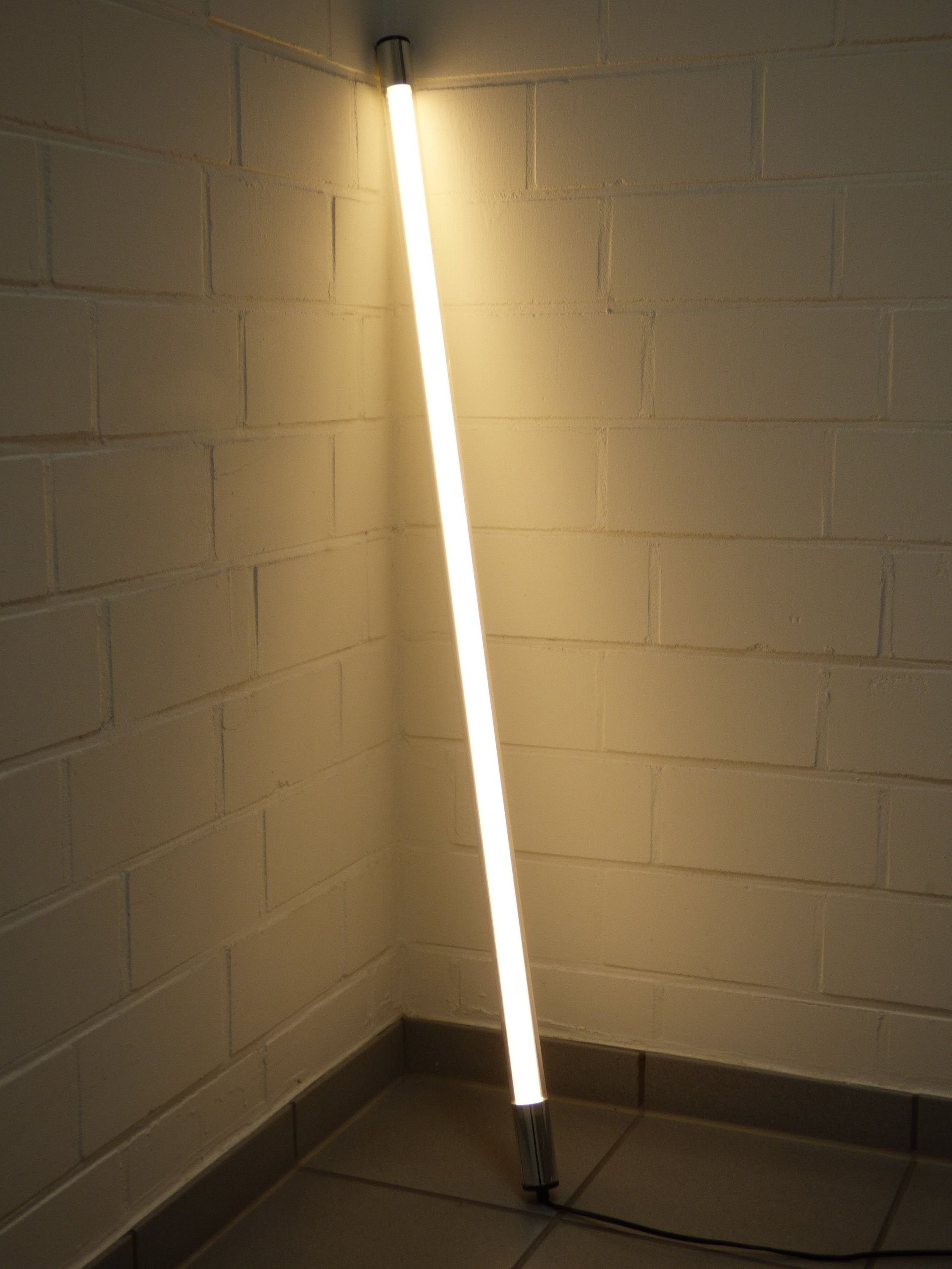 XENON 123cm LED Röhre Weiß Gabionen Xenon Leuchte LED Neutral LED Neutral Kunststoff-Röhre Außen-Wandleuchte T8, Weiß,