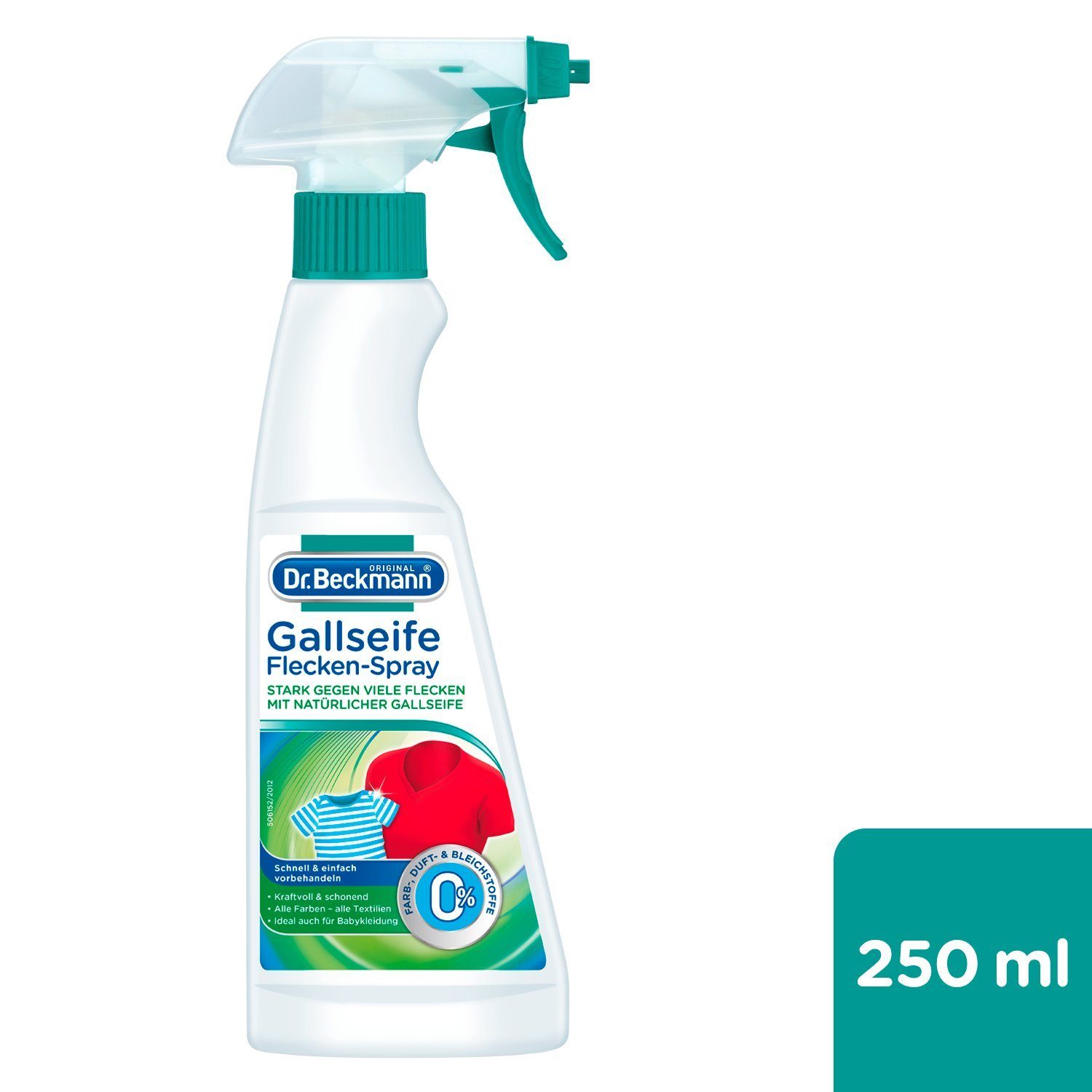Dr. Beckmann Gallseife Flecken-Spray, Mit echter, natürlicher Gallseife, 1x 250 ml Fleckentferner (1-St)