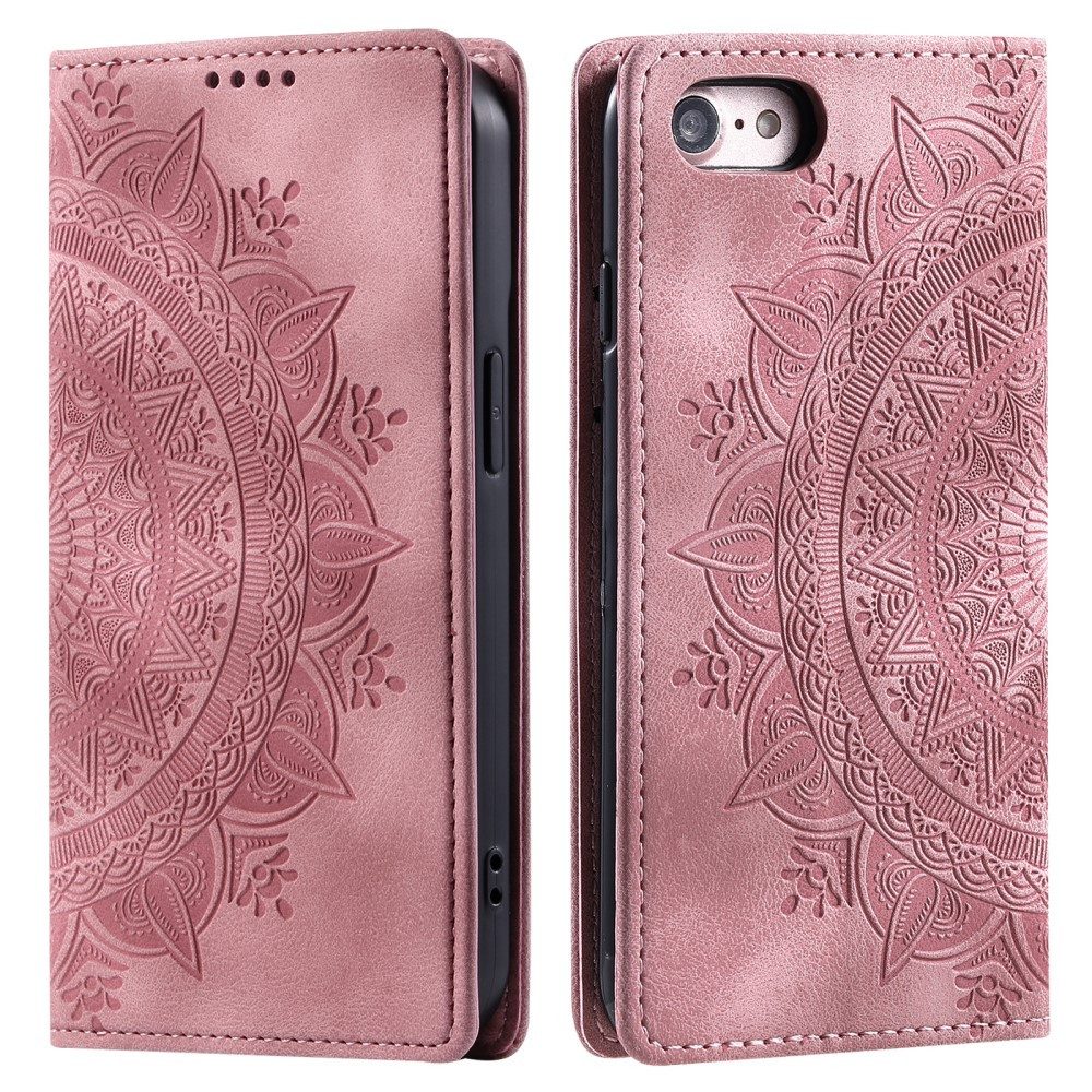 CoverKingz Handyhülle Hülle für Apple iPhone 16e Handyhülle Flip Case Cover Tasche Etui 15,5 cm (6,1 Zoll), Klapphülle Schutzhülle mit Kartenfach Schutztasche Motiv Mandala