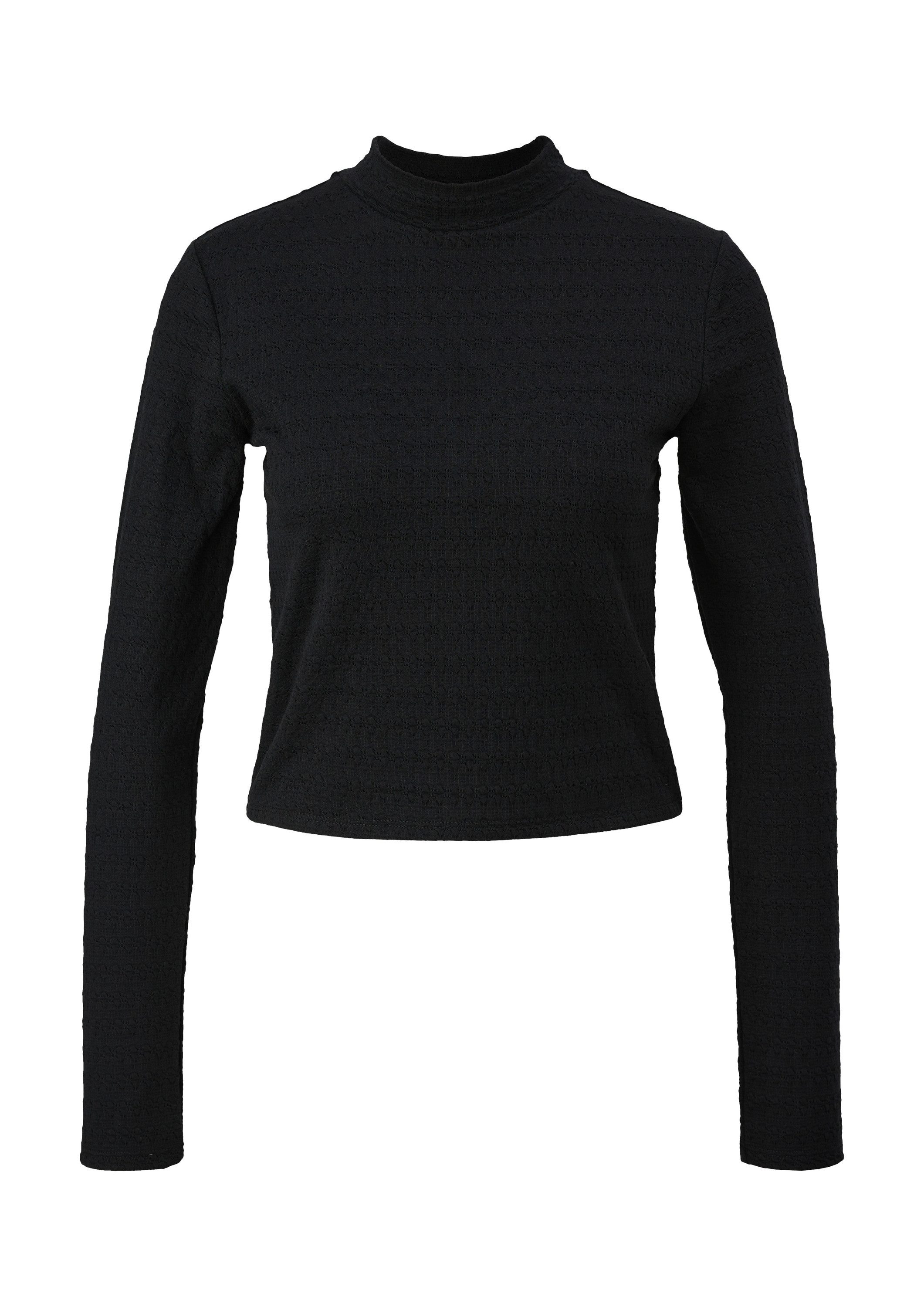 QS Langarmshirt T-Shirt Langarmshirt aus Jacquard günstig online kaufen