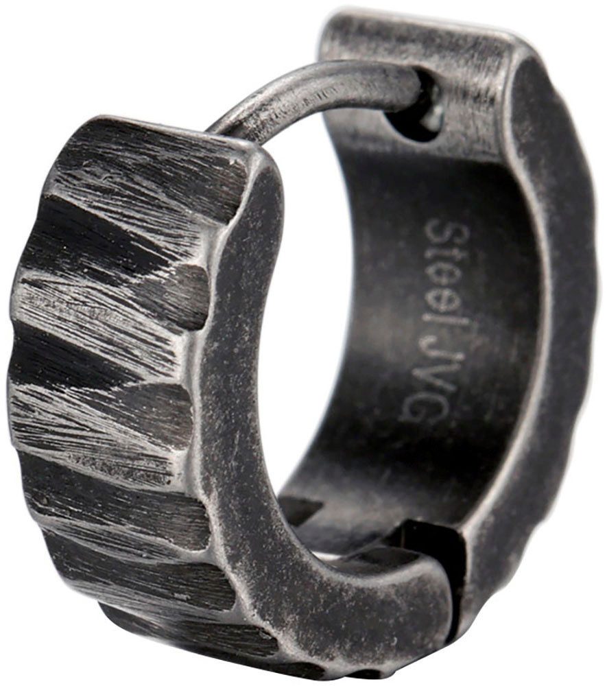 Firetti Single-Creole Schmuck Geschenk Edelstahl Ohrschmuck Ohrring Crag Fels