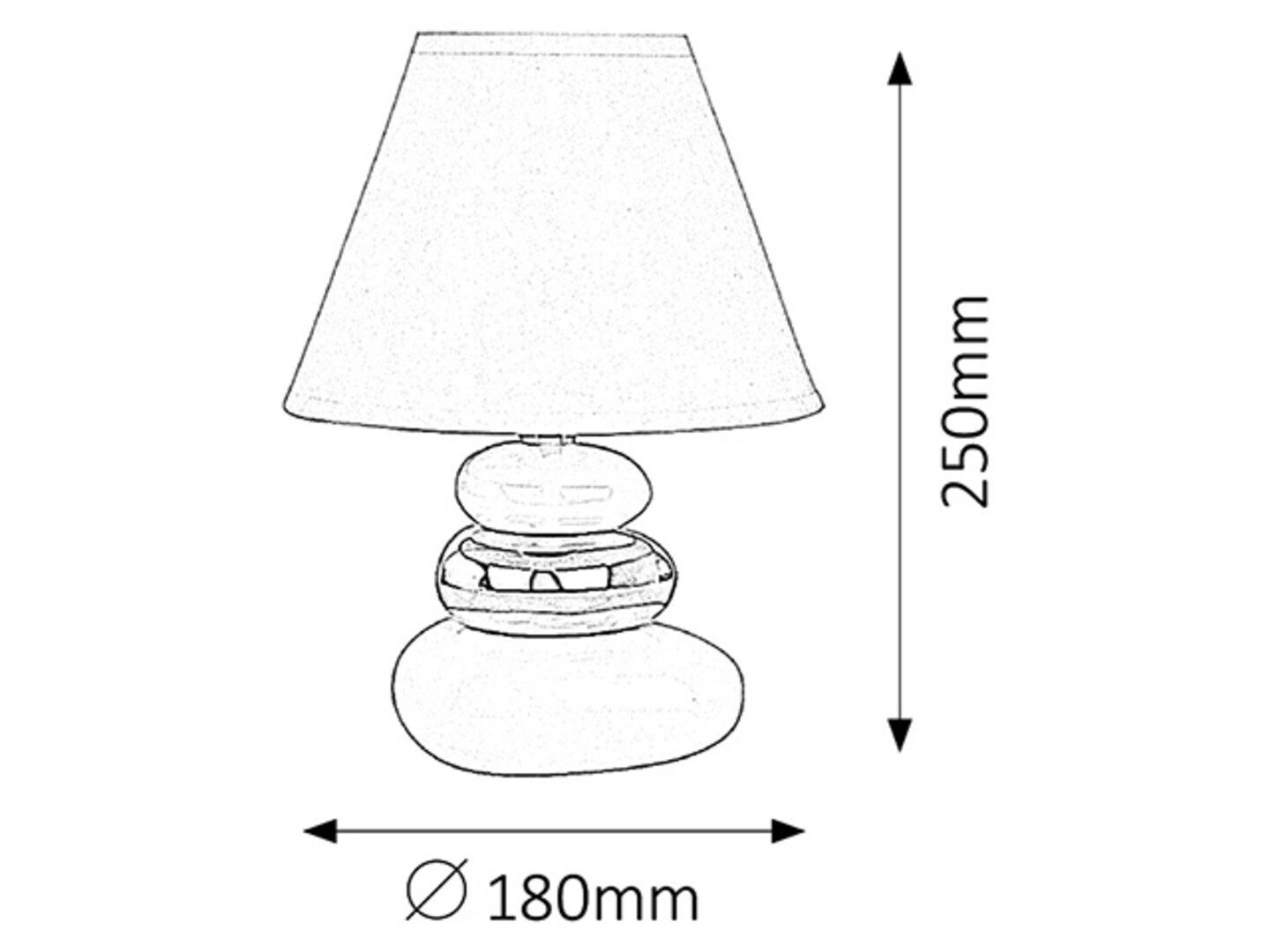 Rabalux LED Leselampe "Salem" Keramik, weiß, rund, E14, IP20, ø180mm – Bild 2 von 3